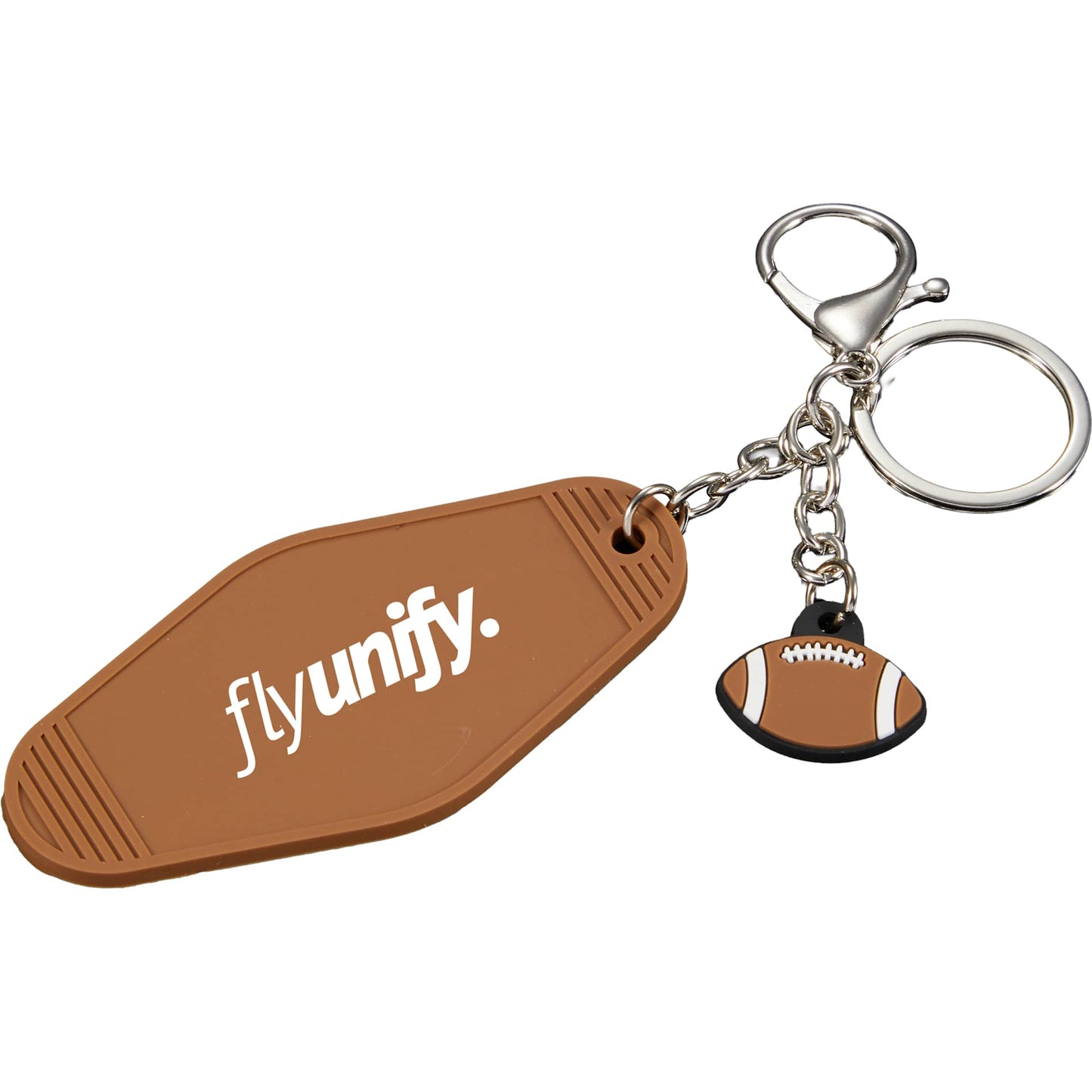 Brown Football Motel Keychain