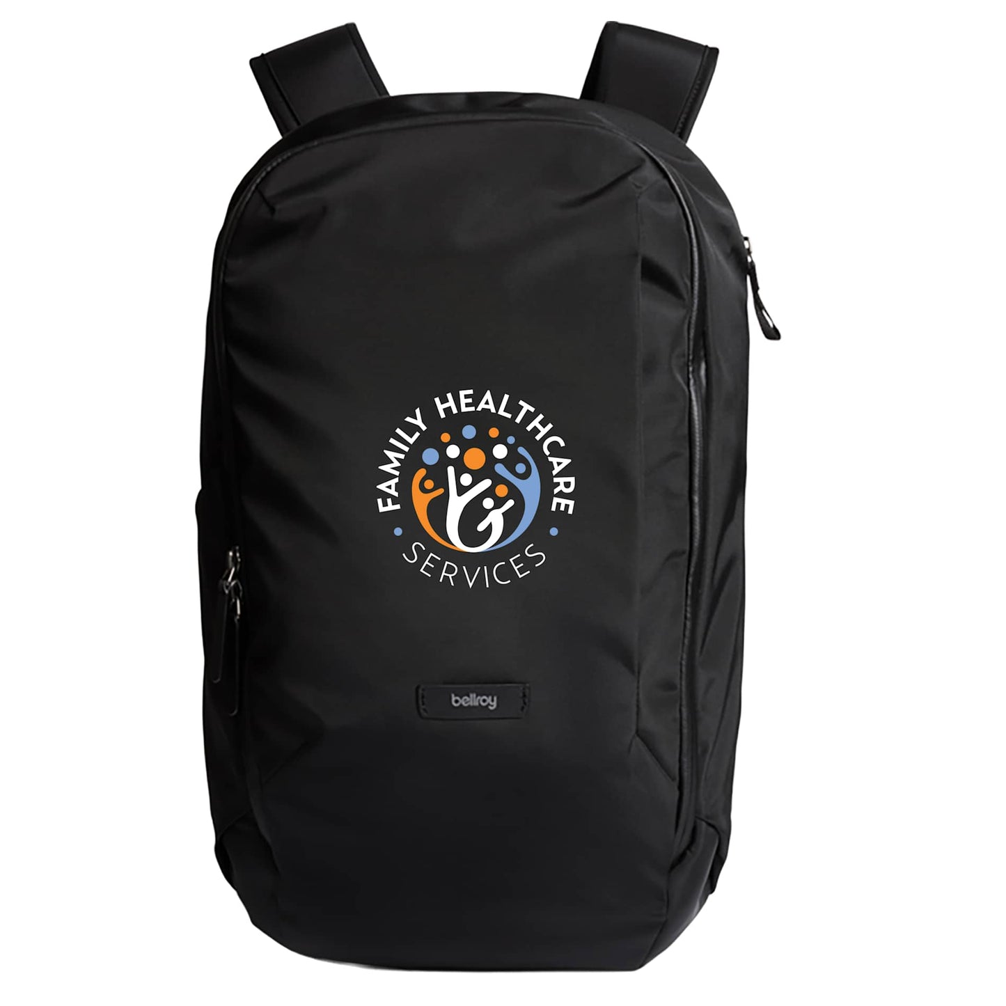 Front View of Black Bellroy Transit Workpack 20L Backpack