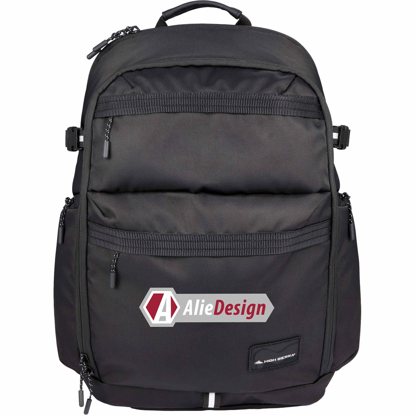 Front View of Black High Sierra Daily Pro Backpack