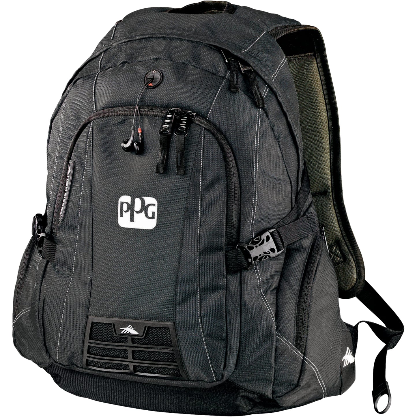 Front View of Black High Sierra Magnum 15" Computer Backpack