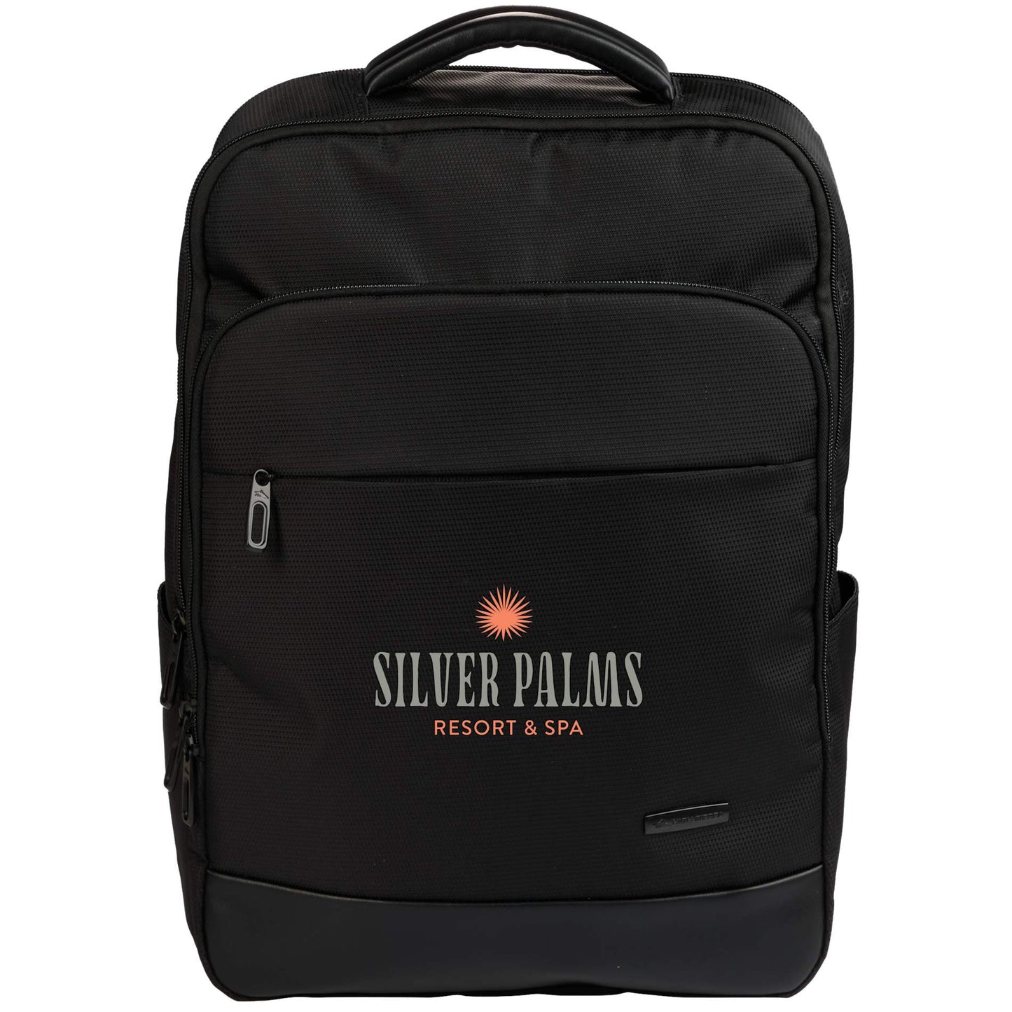 Front View of Black High Sierra Recycled Armagh Backpack
