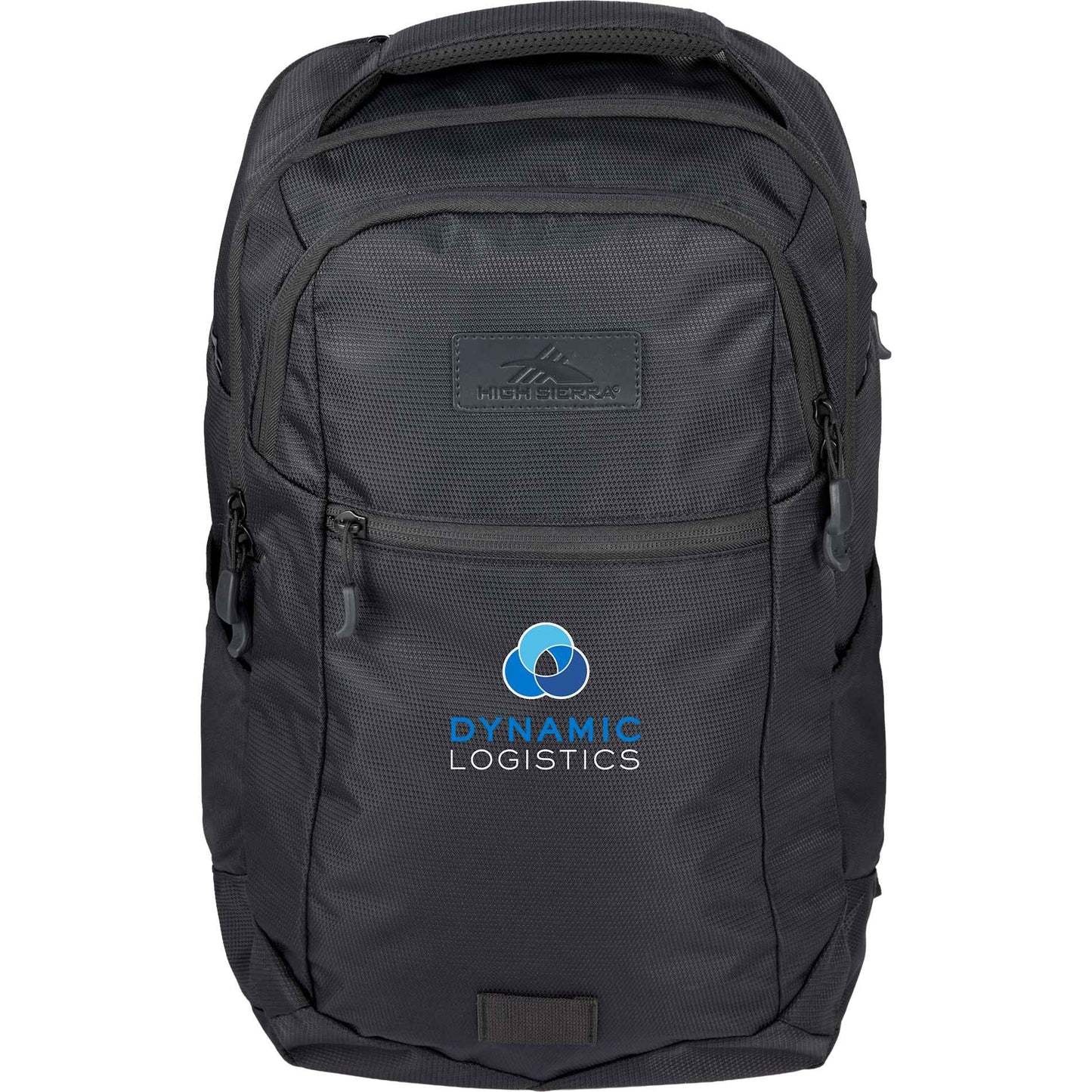 Front View of Black High Sierra Stoneway Backpack