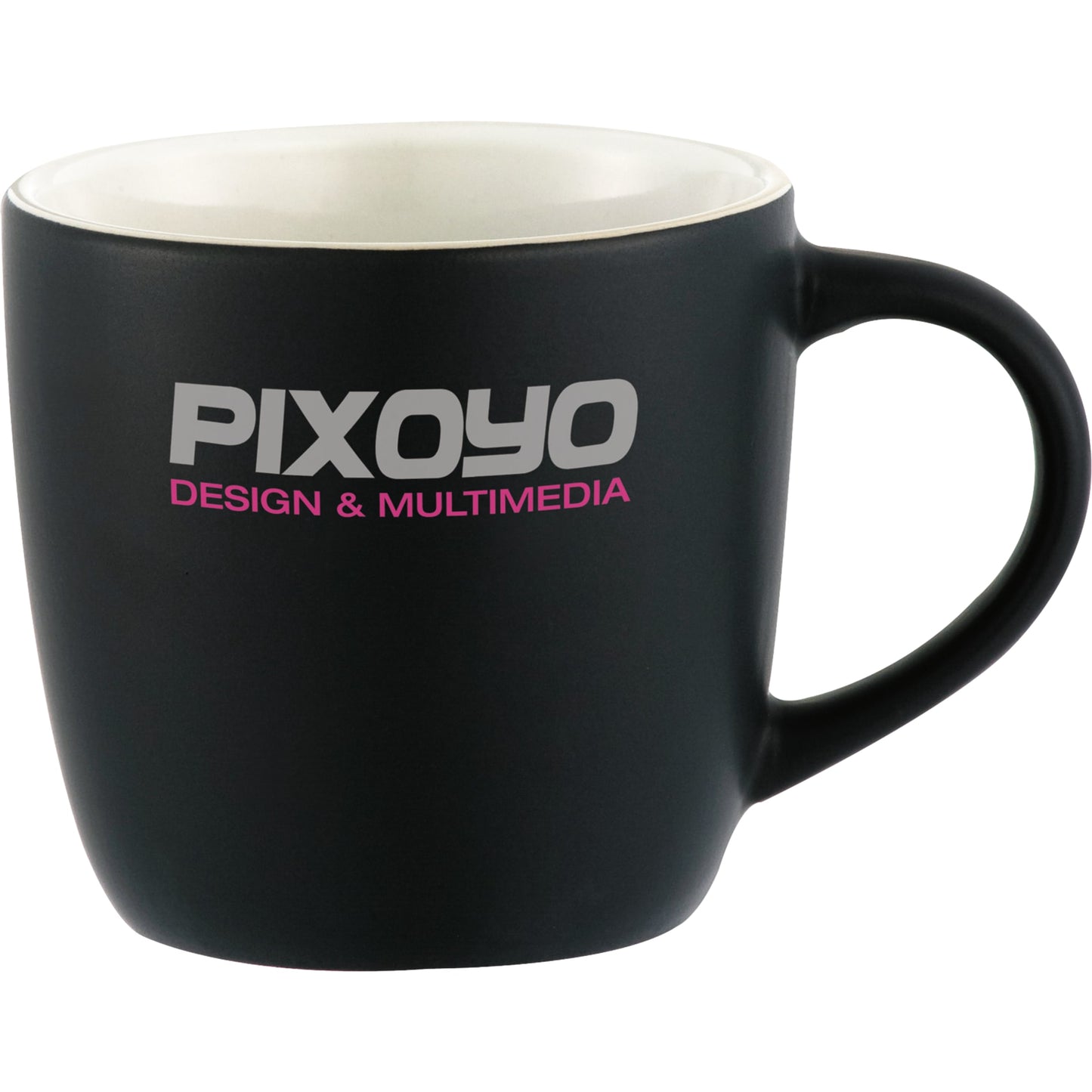 Front View of Black Riviera Electric 11oz Ceramic Mug