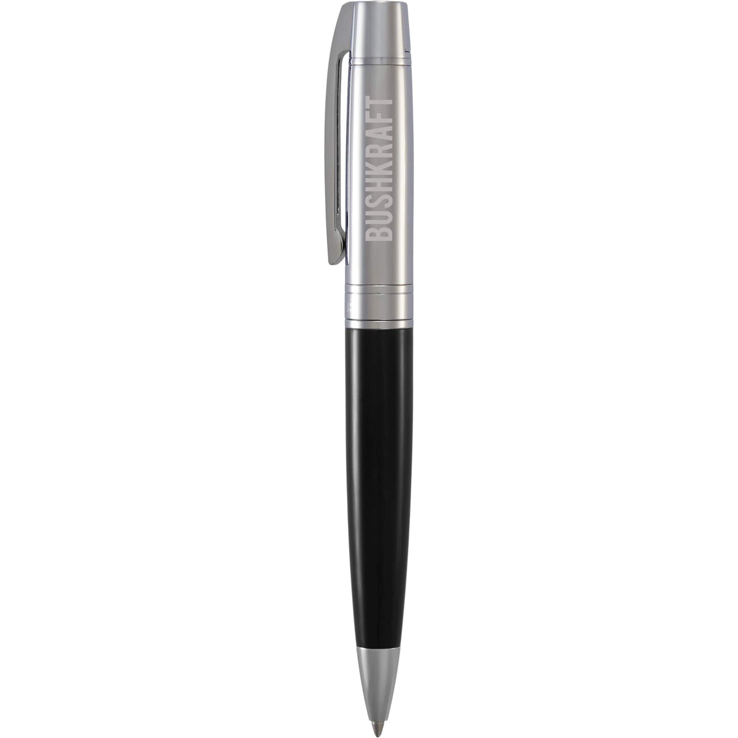 Front View of Black Sheaffer® 300 Glossy Chrome Black Ballpoint