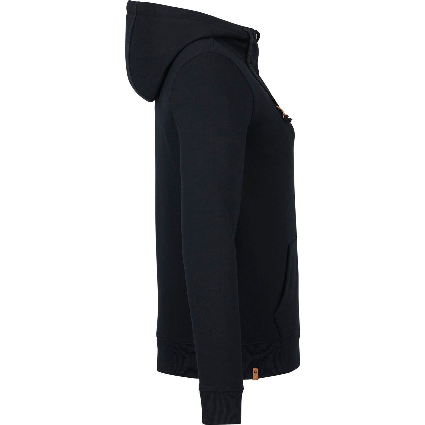 Front View of Black tentree Space Dye Zip Hoodie - Women's plain