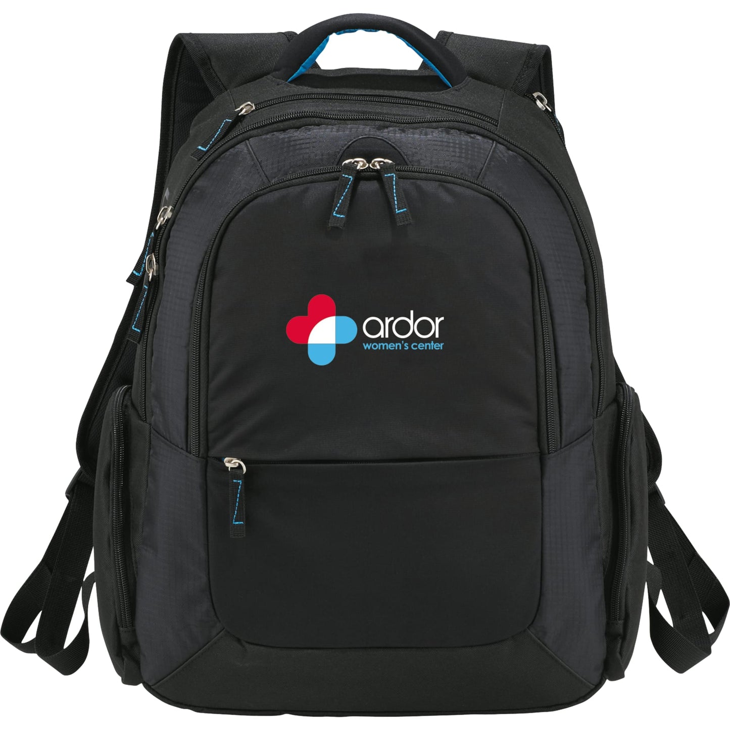 Front View of Black Zoom DayTripper 15" Computer Backpack