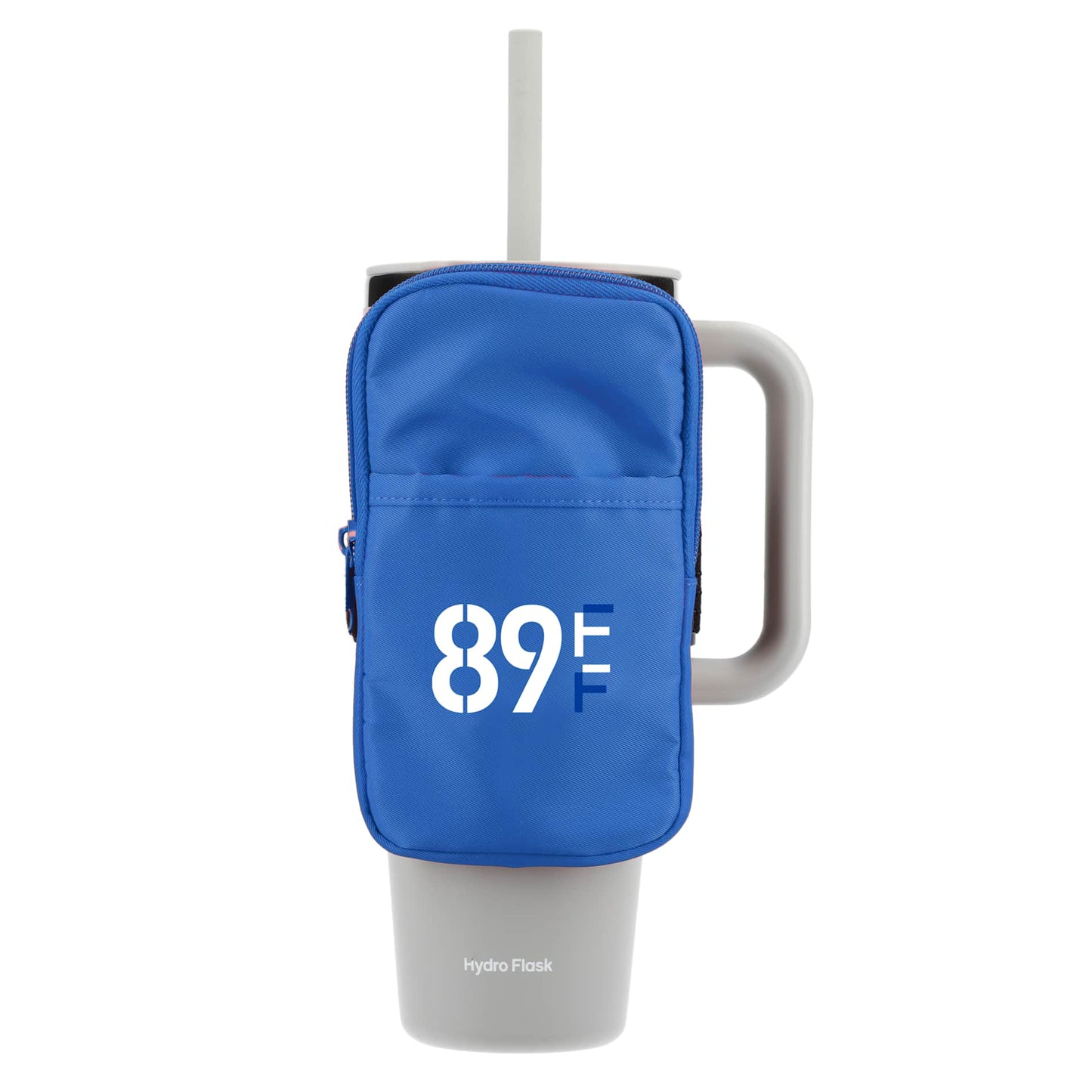 Front View of Blue Bottle Buddy Water Bottle Pouch