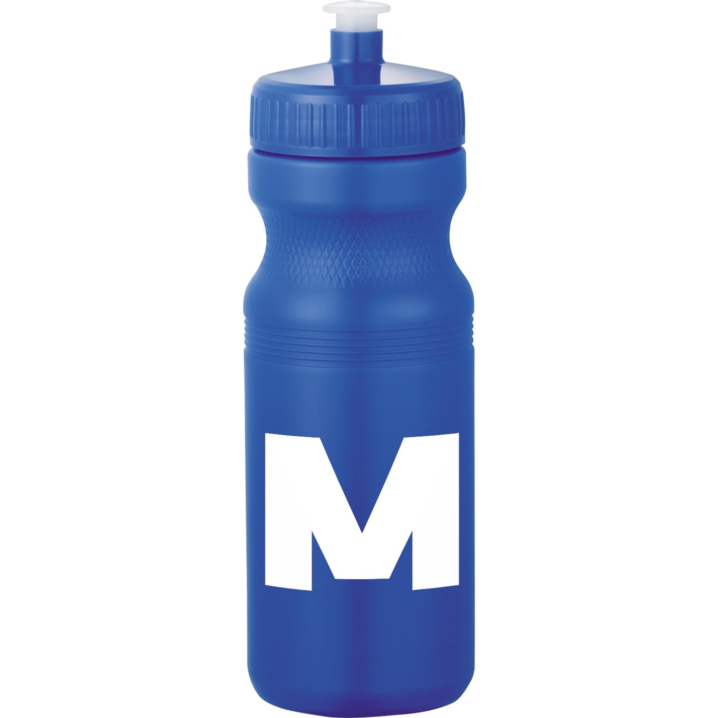 Front View of Blue Easy Squeezy Spirit 24oz Sports Bottle