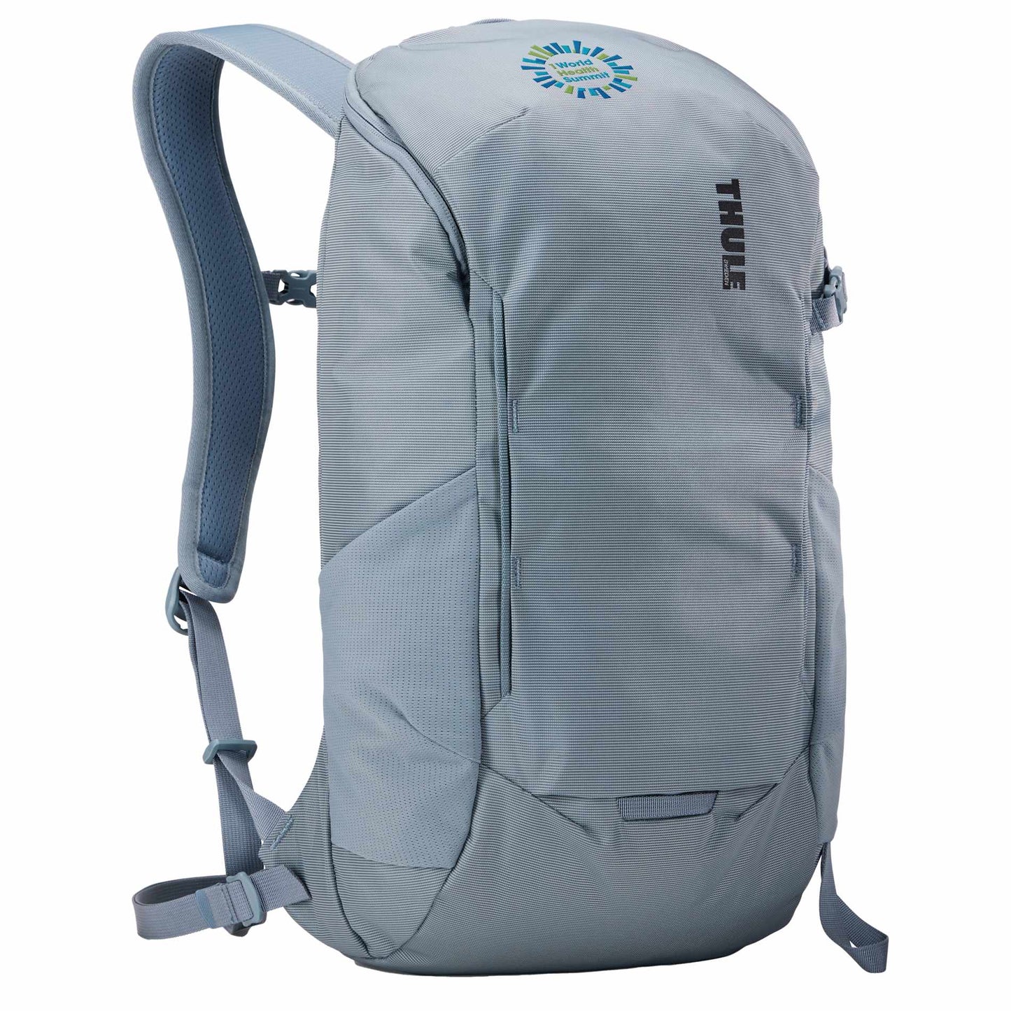 Front View of Blue Thule Recycled All Trail 18L 15" Laptop Backpack