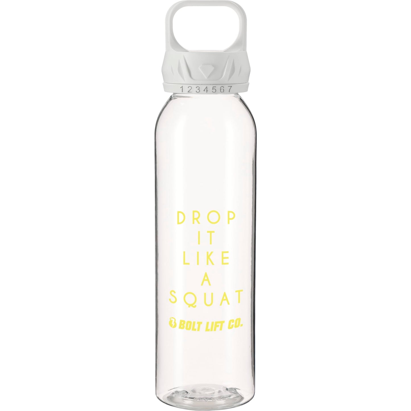 Front View of Clear Smart 22oz Tritan Sports Bottle
