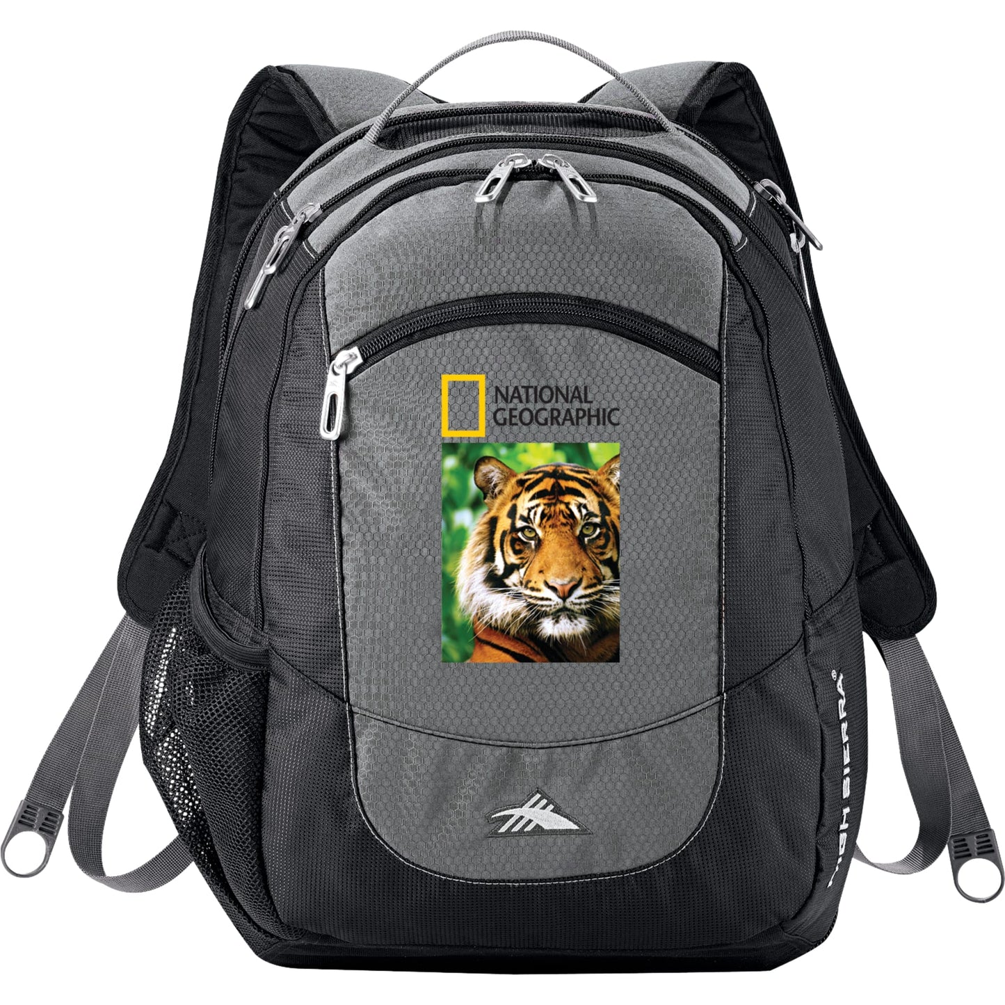 Front View of Gray High Sierra Fly-By 17" Computer Backpack