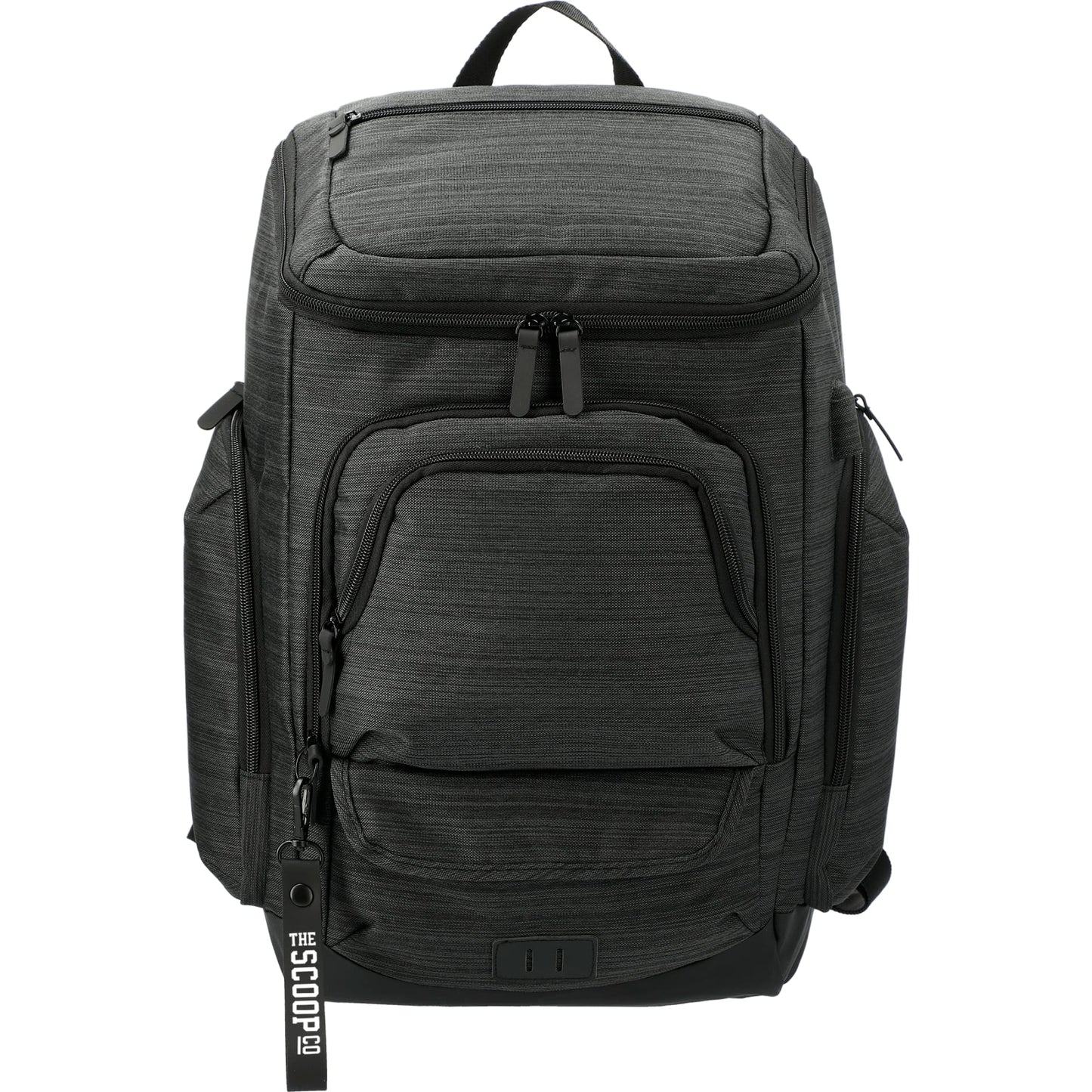 Front View of Gray NBN Whitby 15" Computer Backpack w/ USB Port