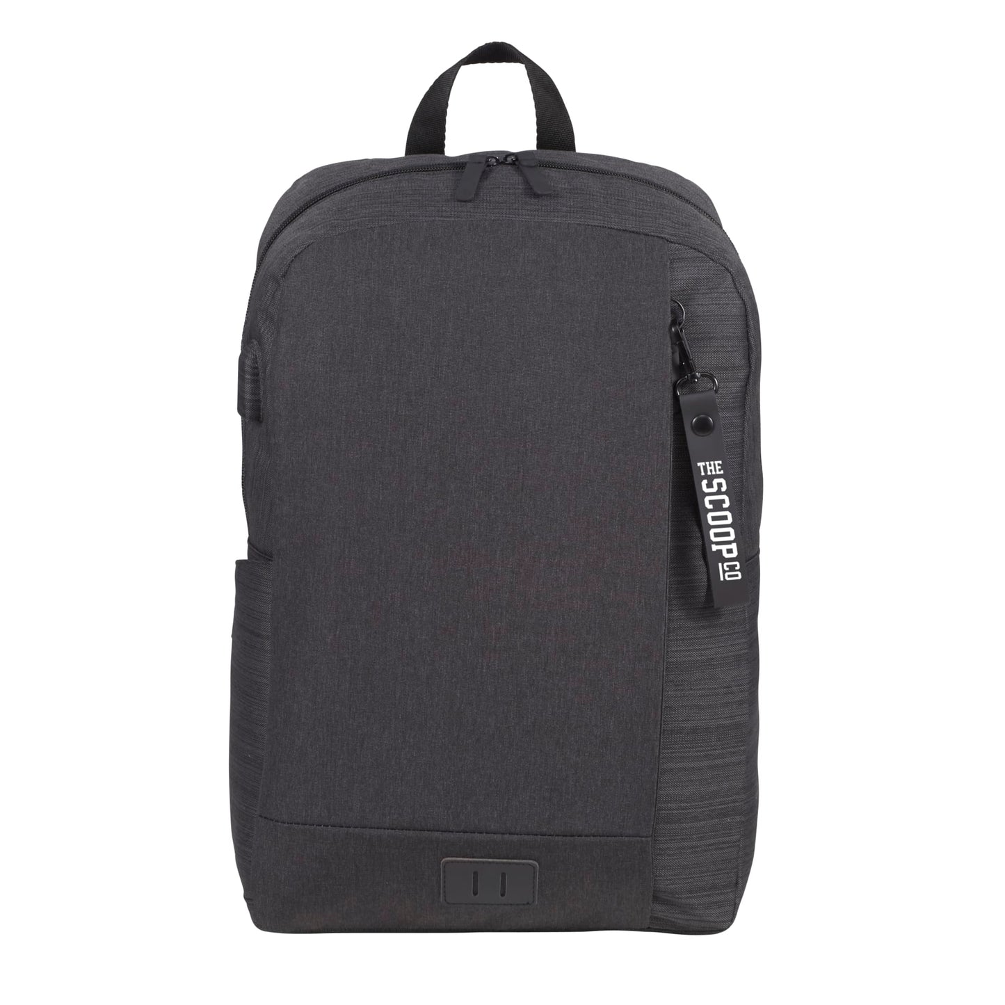 Front View of Gray NBN Whitby Slim 15" Computer Backpack w/ USB Port
