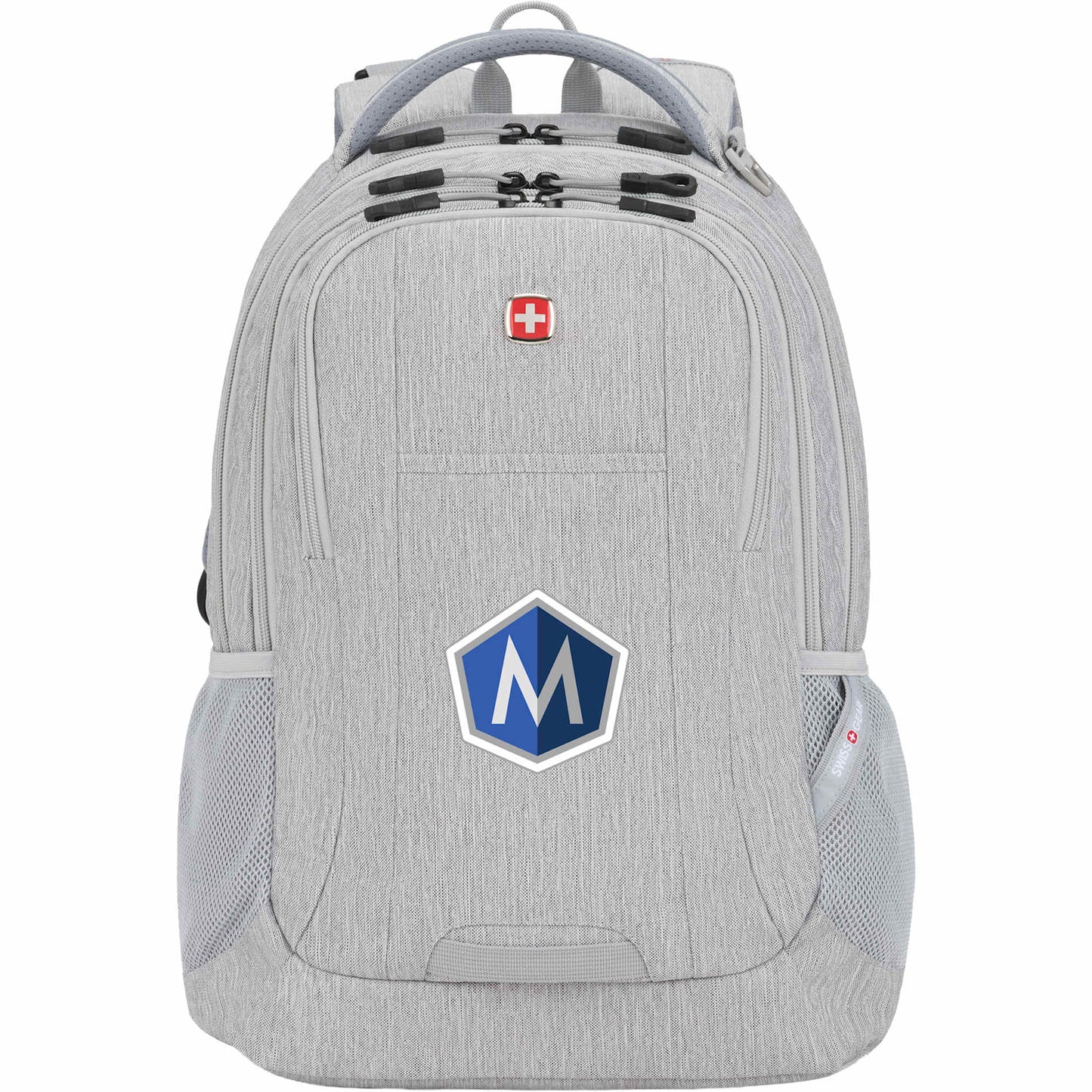Front View of Gray Swiss Gear Frost Peak Computer Backpack