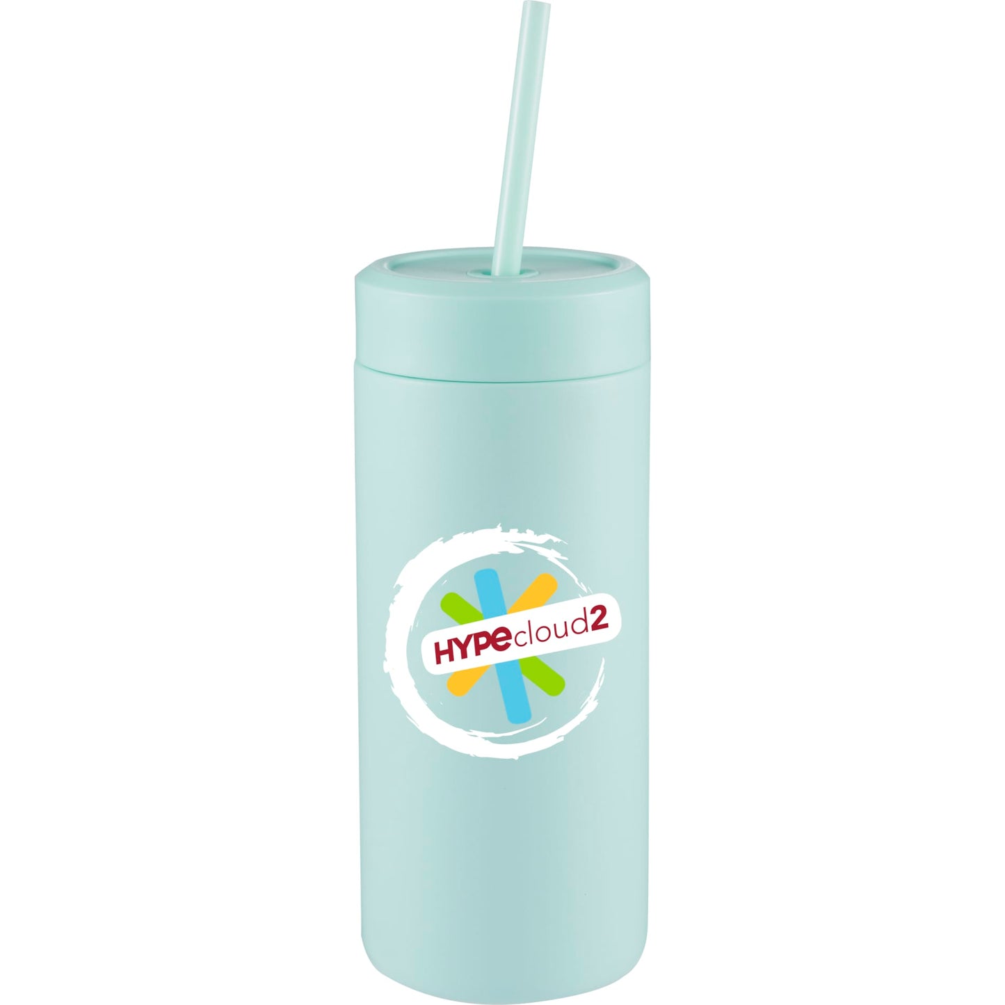 Front View of Green Sol Tonal Straw Tumbler 20oz