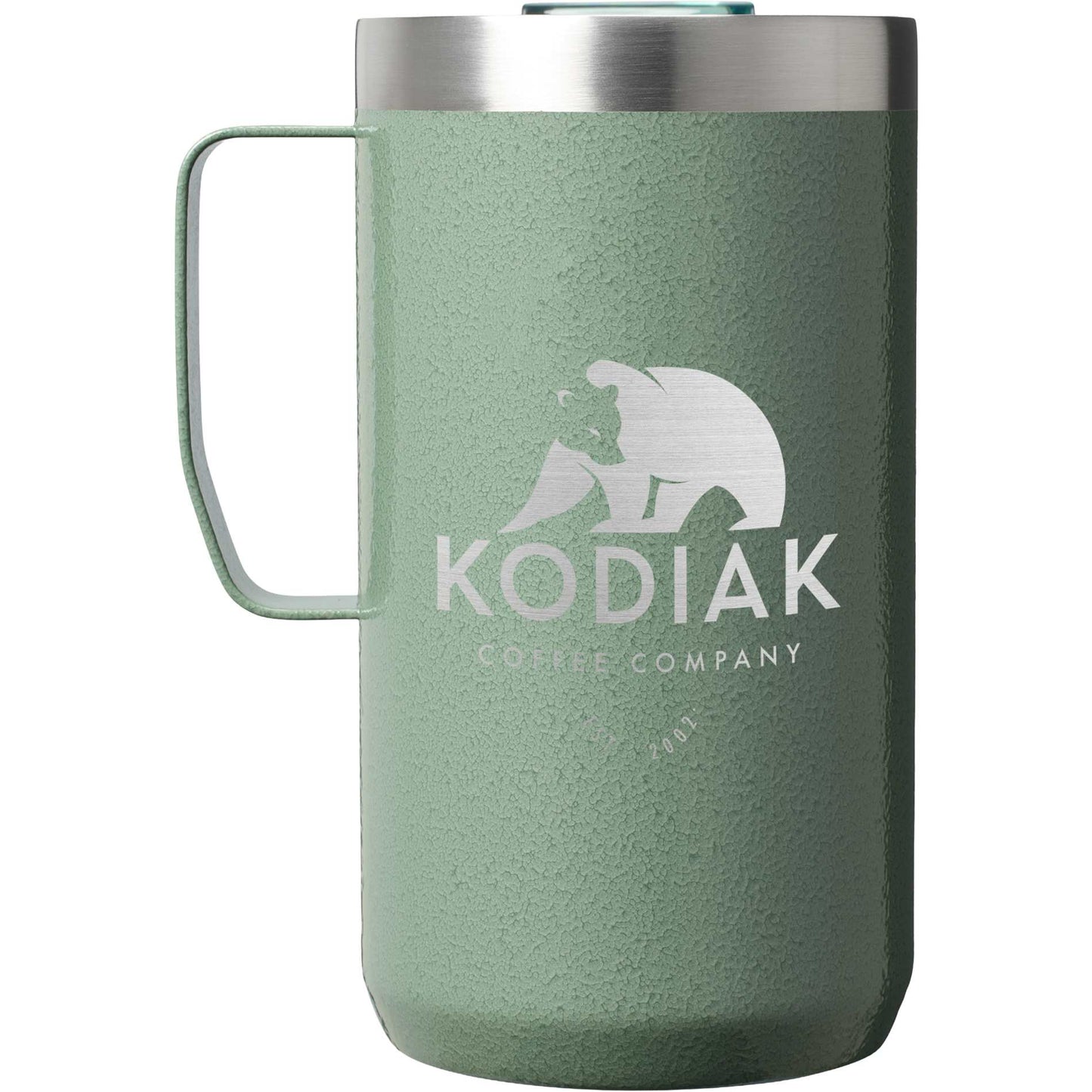 Front View of Green Stanley Everyday Camp Mug 24oz