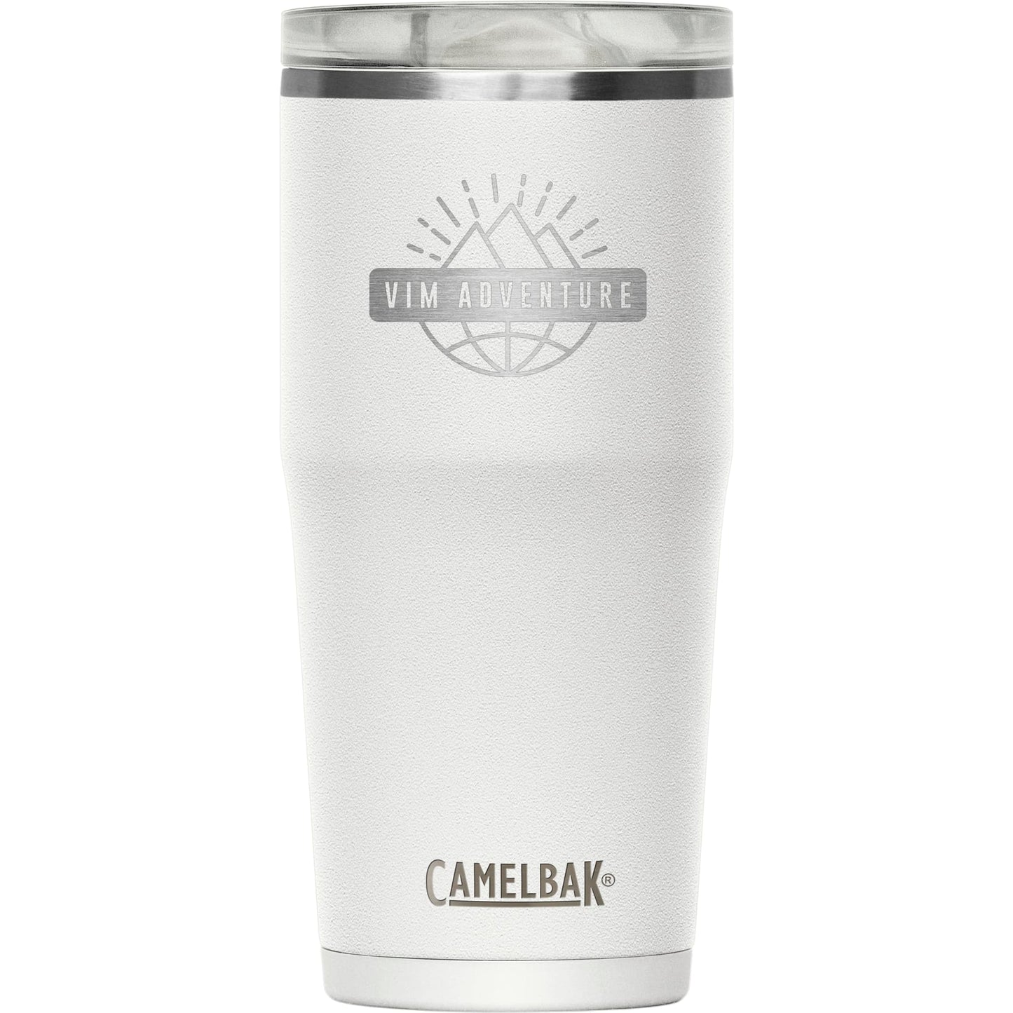 Front View of White Camelbak Thrive Leakproof Tumbler 20oz