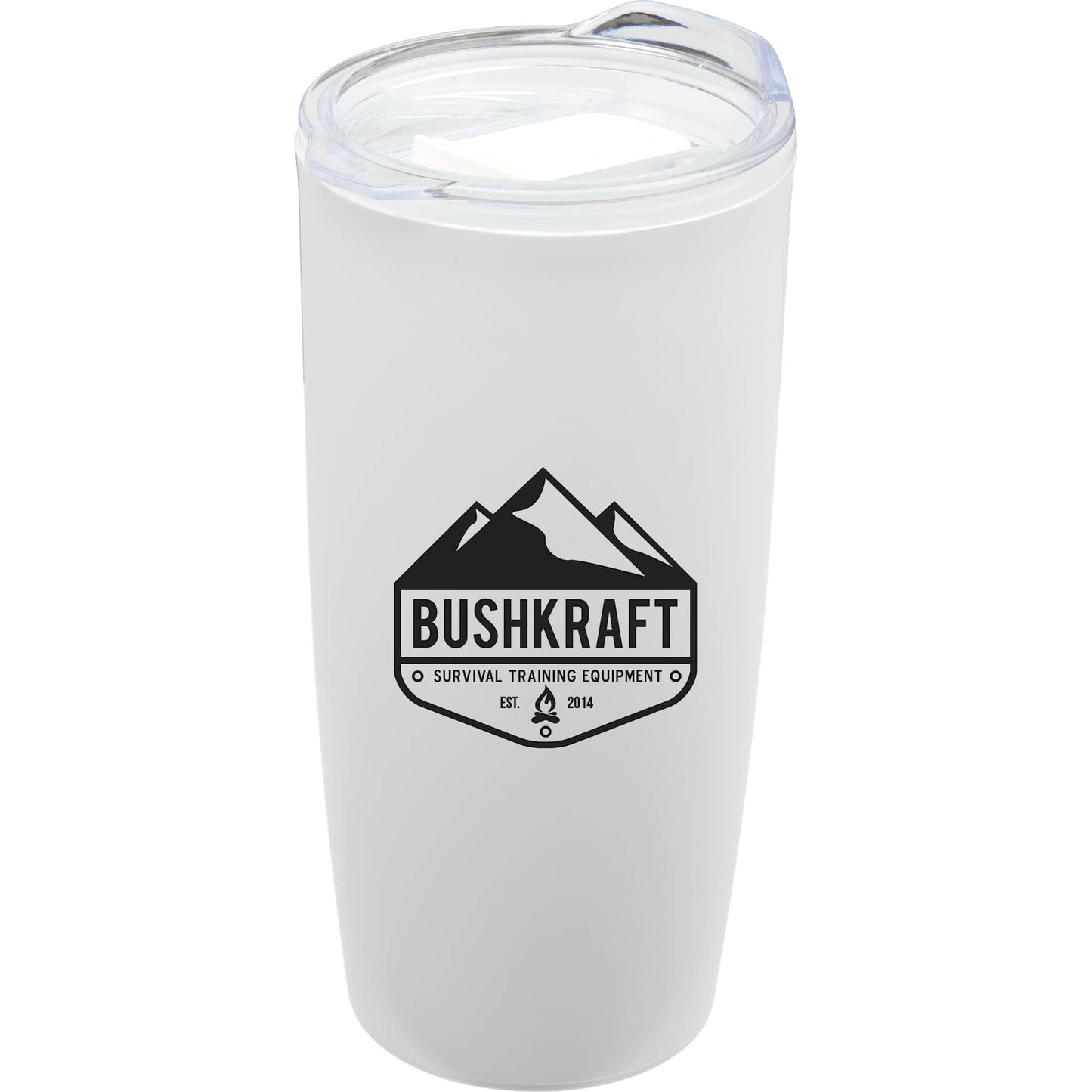Front View of White Coastal Double Wall Tumbler 22 oz