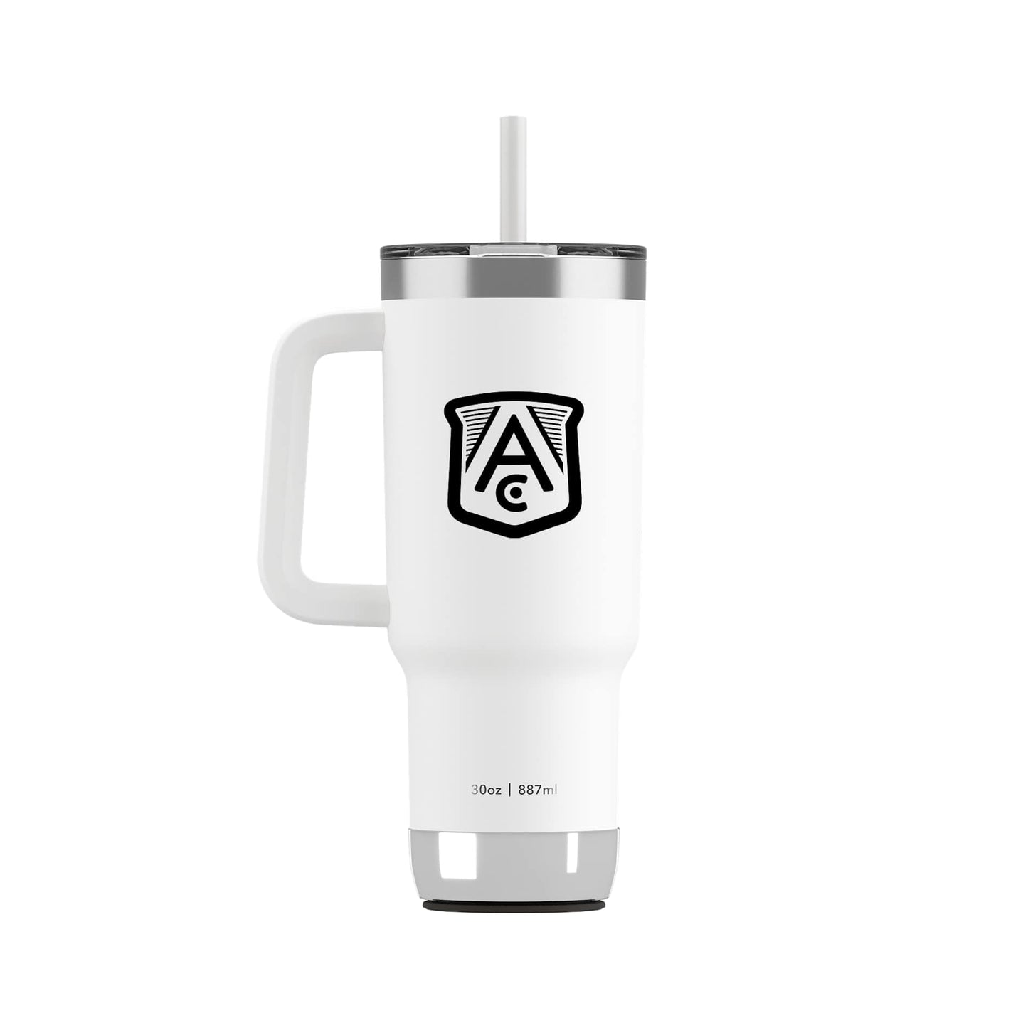 Front View of White HidrateSpark Pro 2 Tumbler 30oz