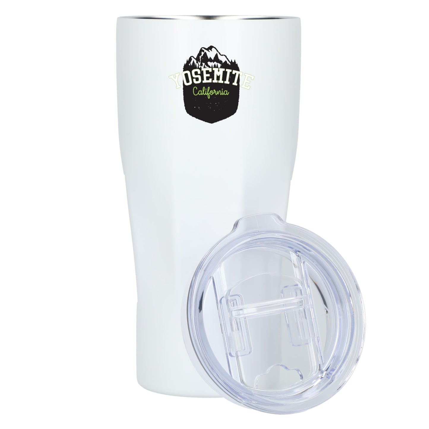 Front View of White Mega Victor Recycled Vacuum Insulated Tumbler 30oz