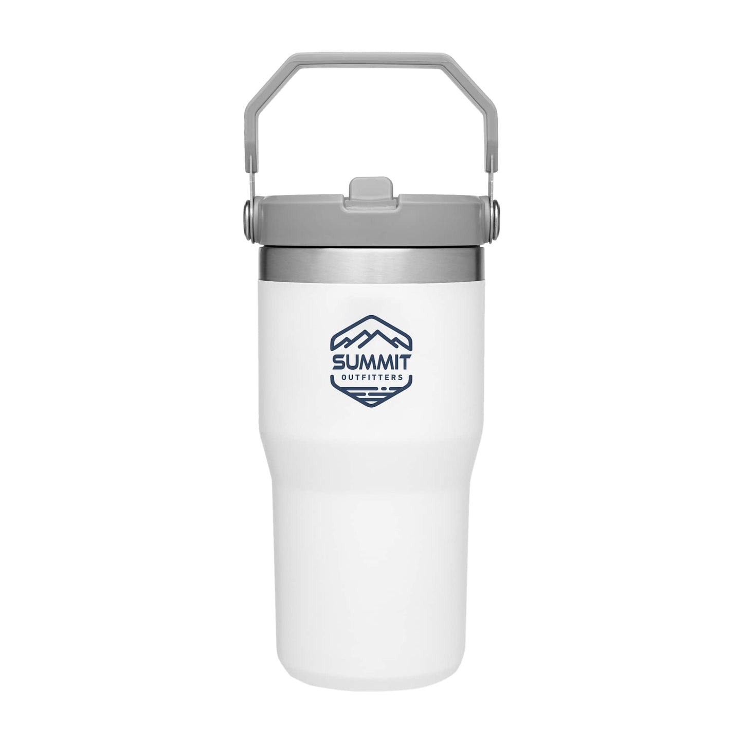 Front View of White Stanley IceFlow™ 1.0 Flip Straw Tumbler 20oz