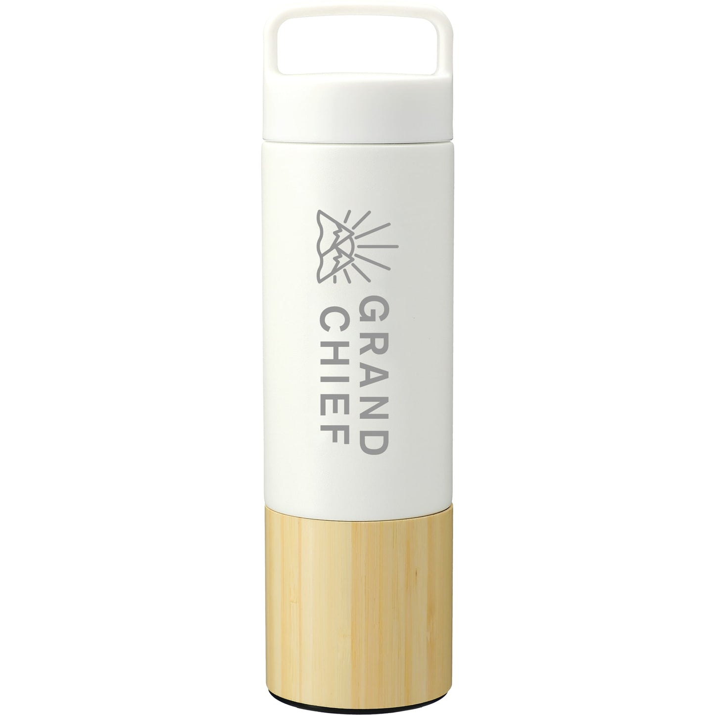 Front View of White Welly® Traveler Copper Vacuum Bottle 18oz