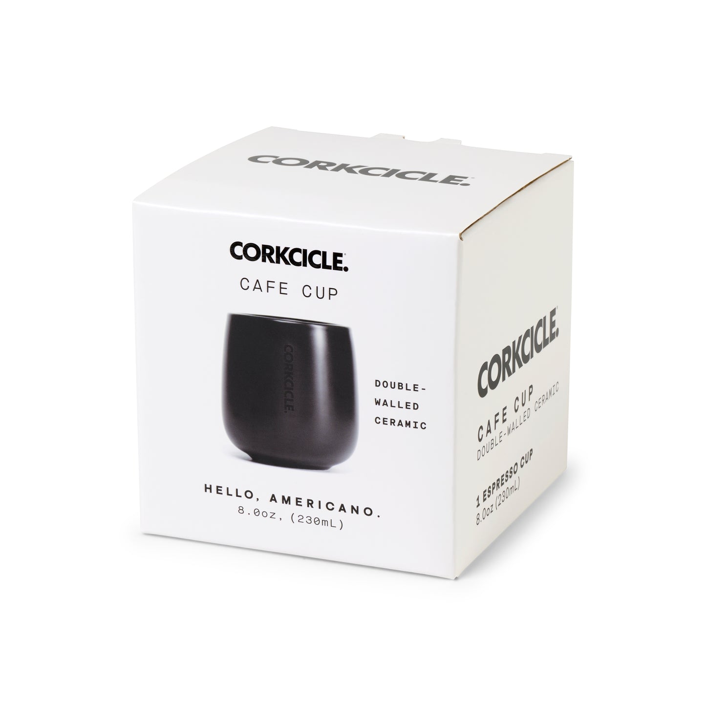 Matte Black CORKCICLE® Cafe Cup - 8 Oz. plain