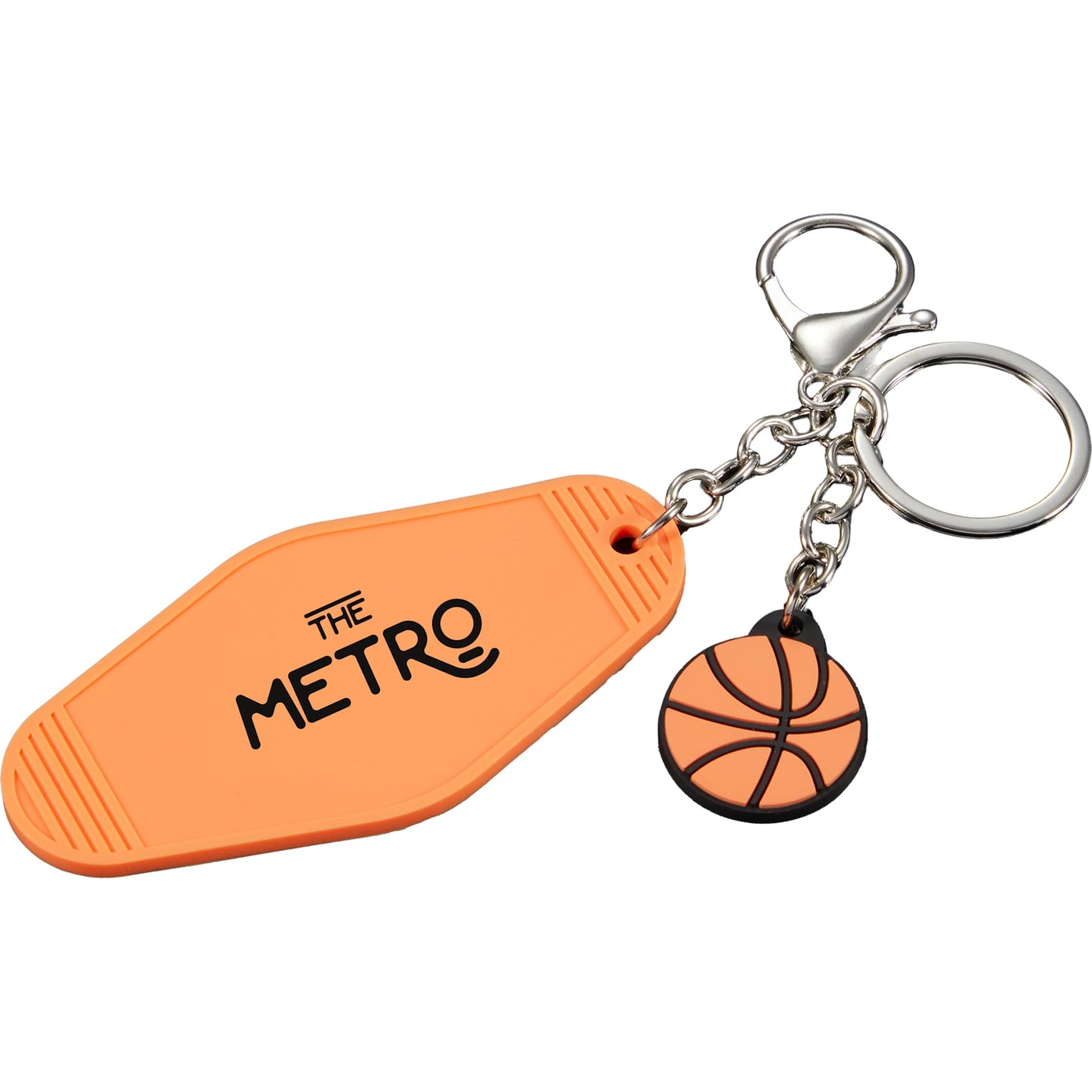 Orange Basketball Motel Keychain