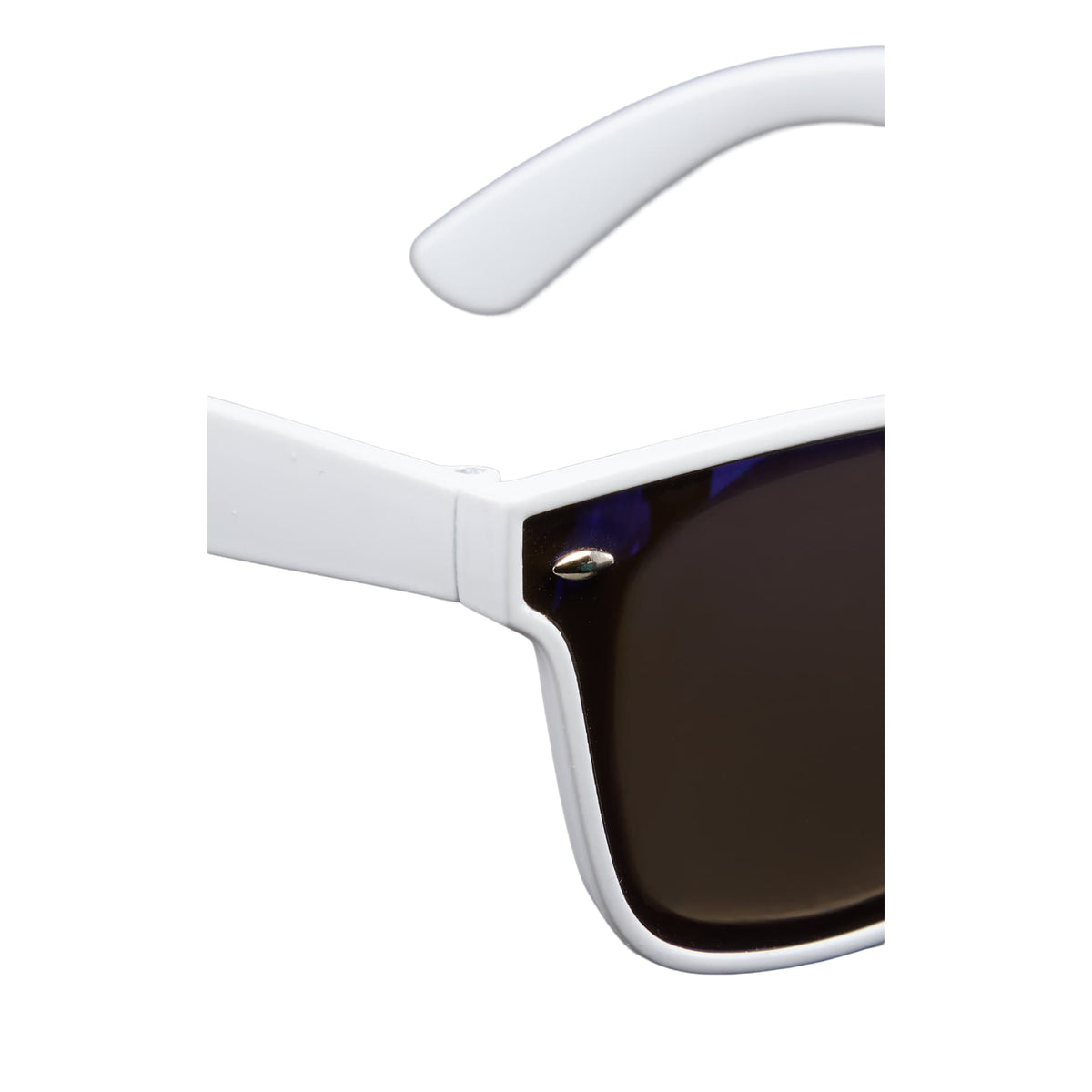 White Samson Recycled Single-Lens Sunglasses plain
