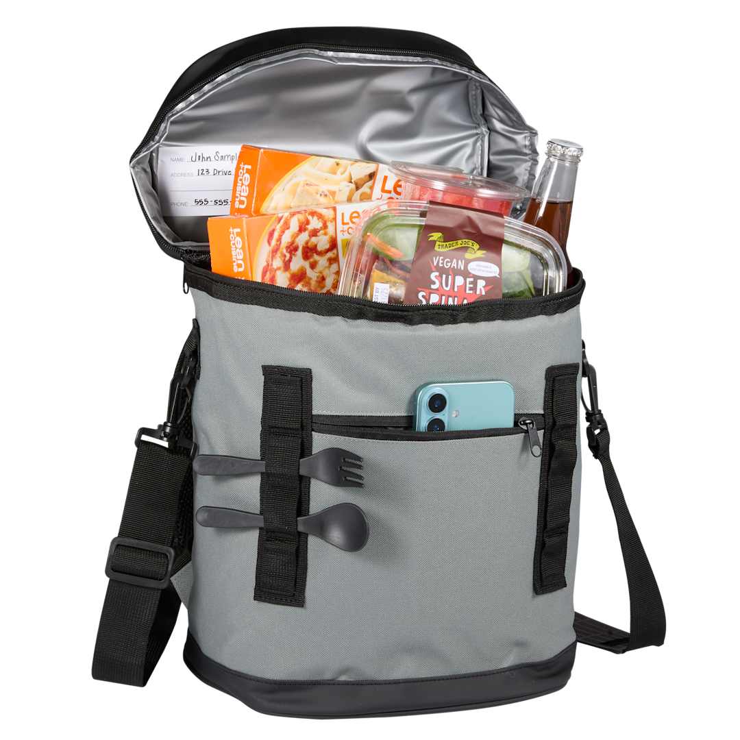 Black 20 Can Backpack Cooler plain
