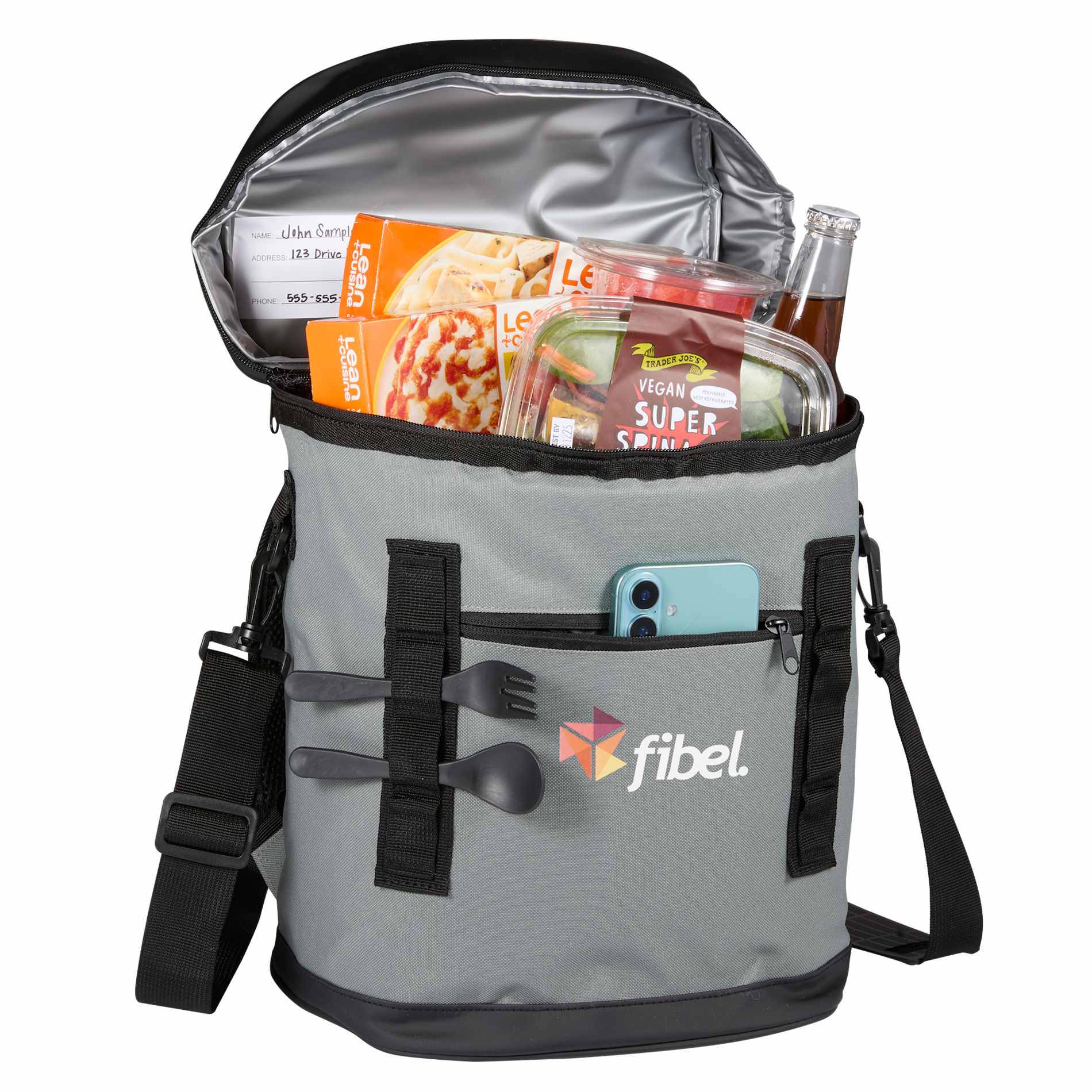 Black 20 Can Backpack Cooler