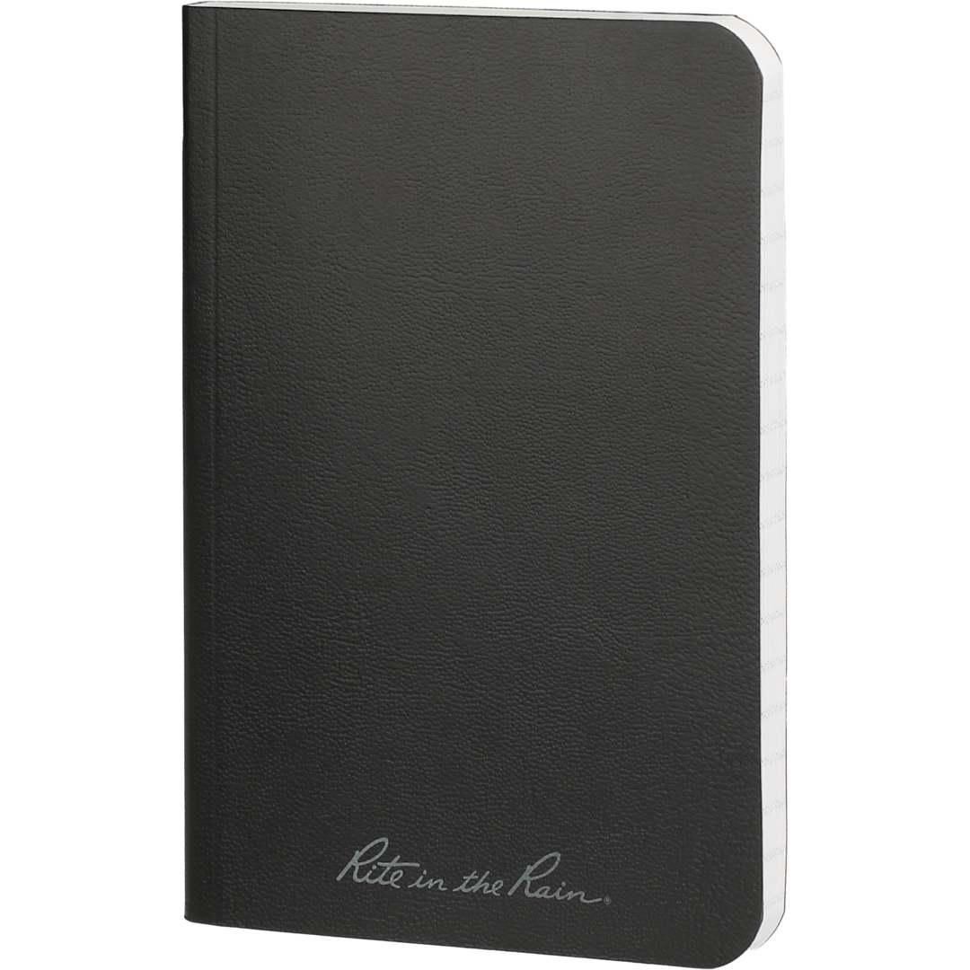 Black 3.5" x 5.25" Rite in the Rain Soft Cover Notebook plain