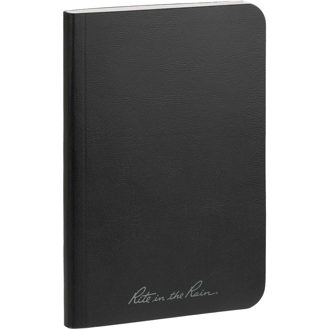 Black 3.5" x 5.25" Rite in the Rain Soft Cover Notebook plain