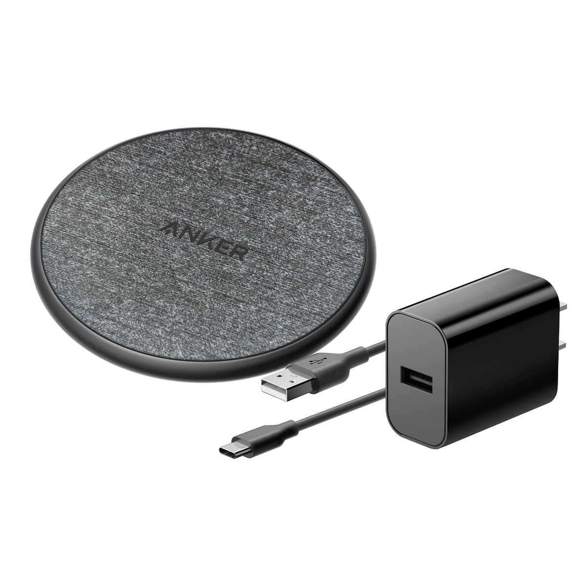Black Anker® 318 Wireless Charging Pad plain