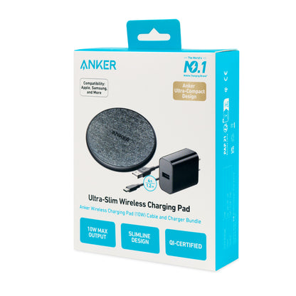 Black Anker® 318 Wireless Charging Pad plain
