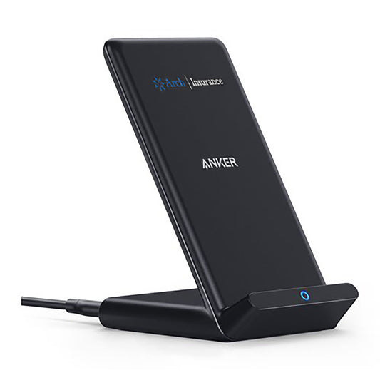 Black Anker® PowerWave 10W Stand with Charger