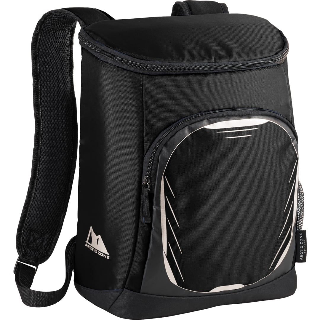 Black Arctic Zone® 18 Can Cooler Backpack plain