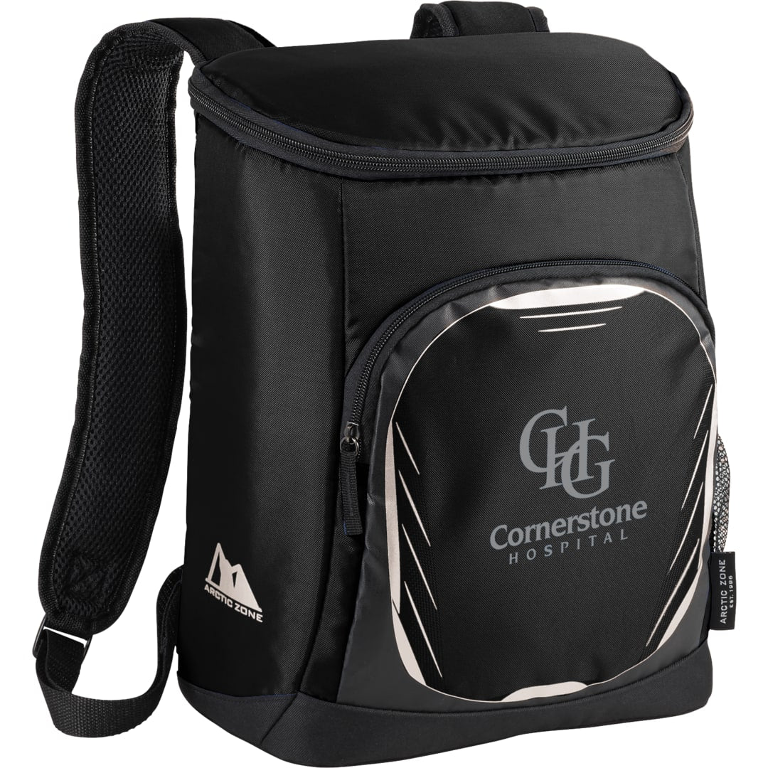 Black Arctic Zone® 18 Can Cooler Backpack