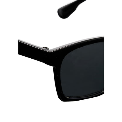 Black Ashley Recycled Square Sunglasses plain