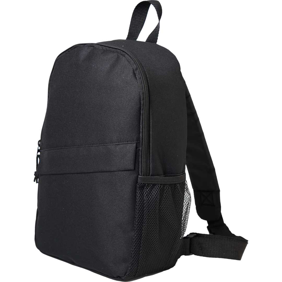 Black Barton Recycled Sling Backpack plain