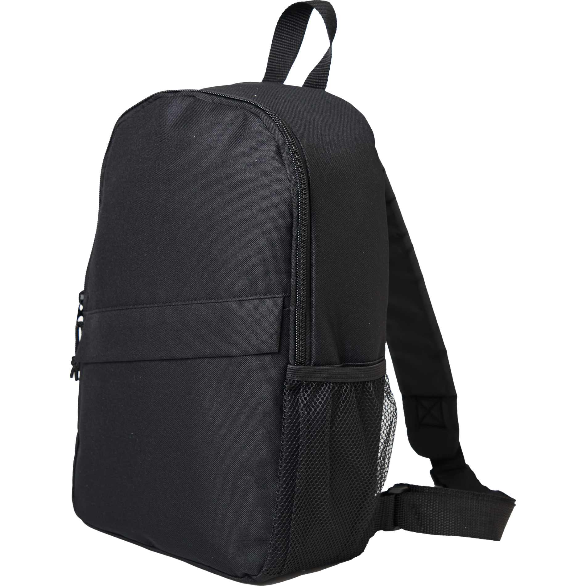 Black Barton Recycled Sling Backpack plain