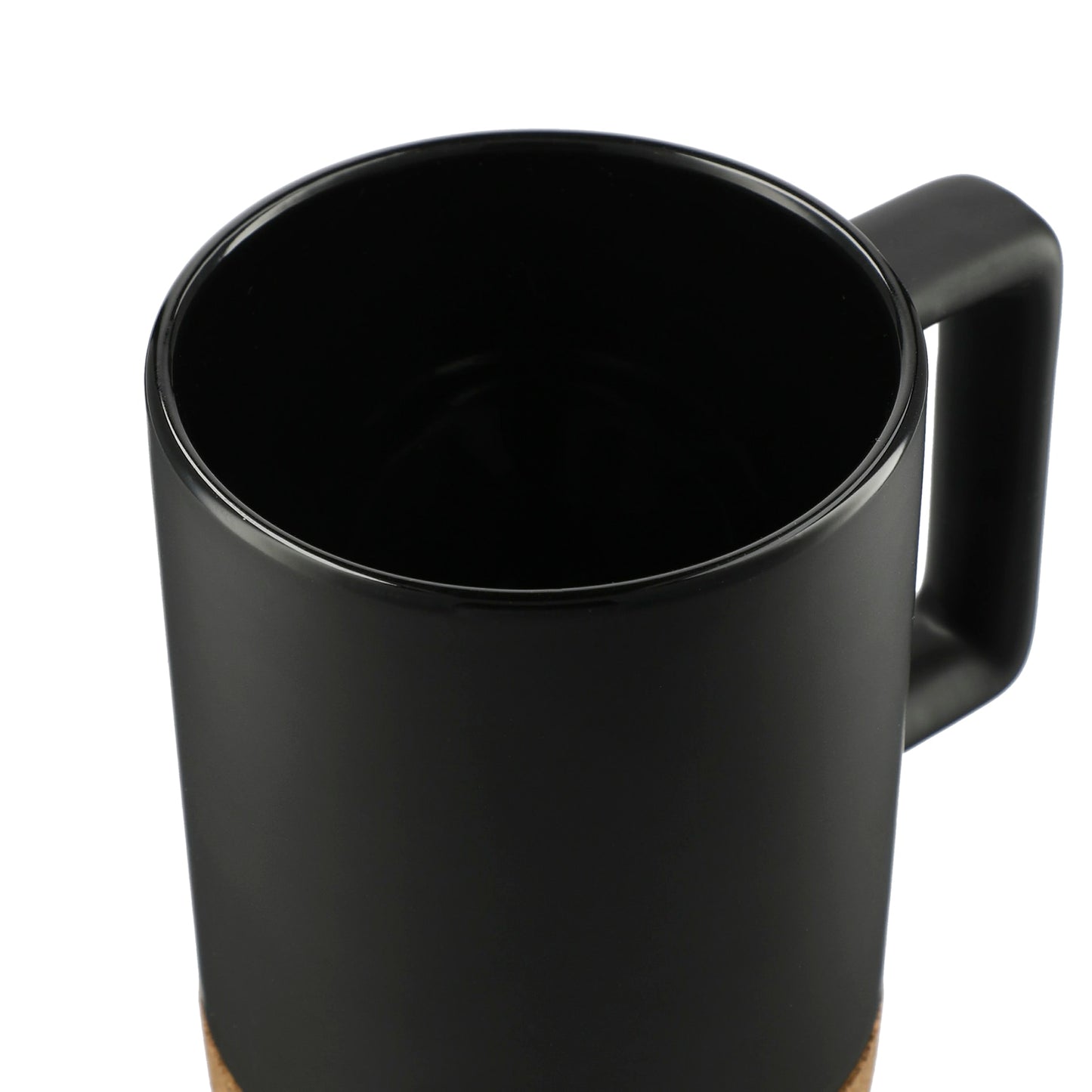 Black Bates 15oz Ceramic Mug w/ Cork Base