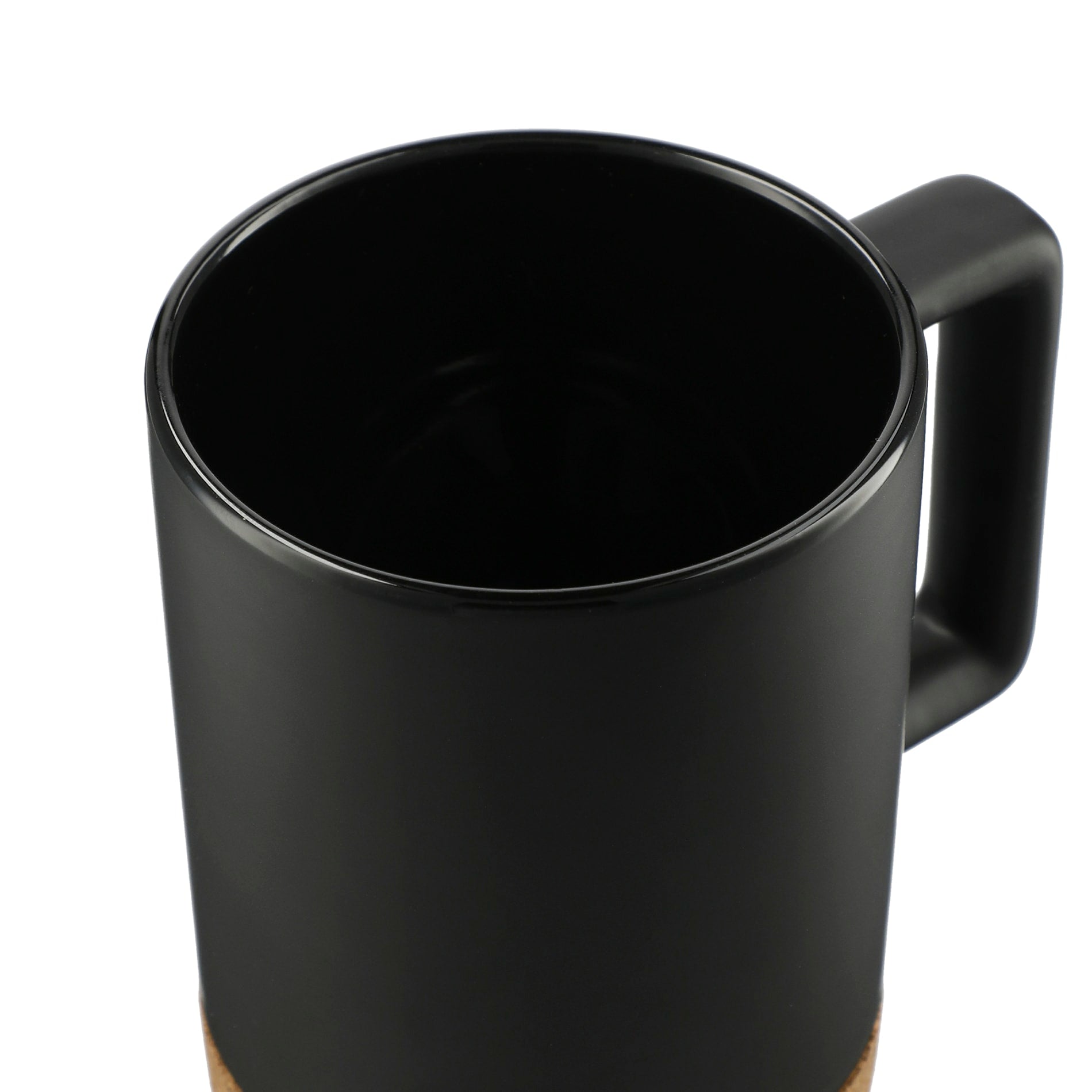 Black Bates 15oz Ceramic Mug w/ Cork Base