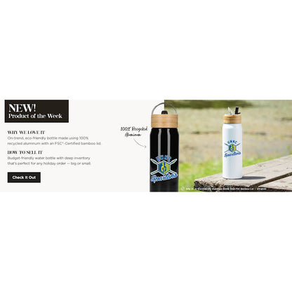Black Billy 26oz ECO Aluminum Bottle w/ FSC® Bamboo Lid