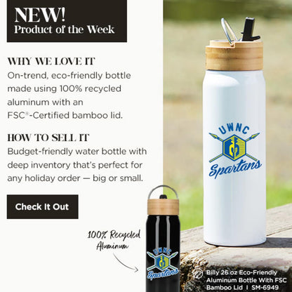 Black Billy 26oz ECO Aluminum Bottle w/ FSC® Bamboo Lid
