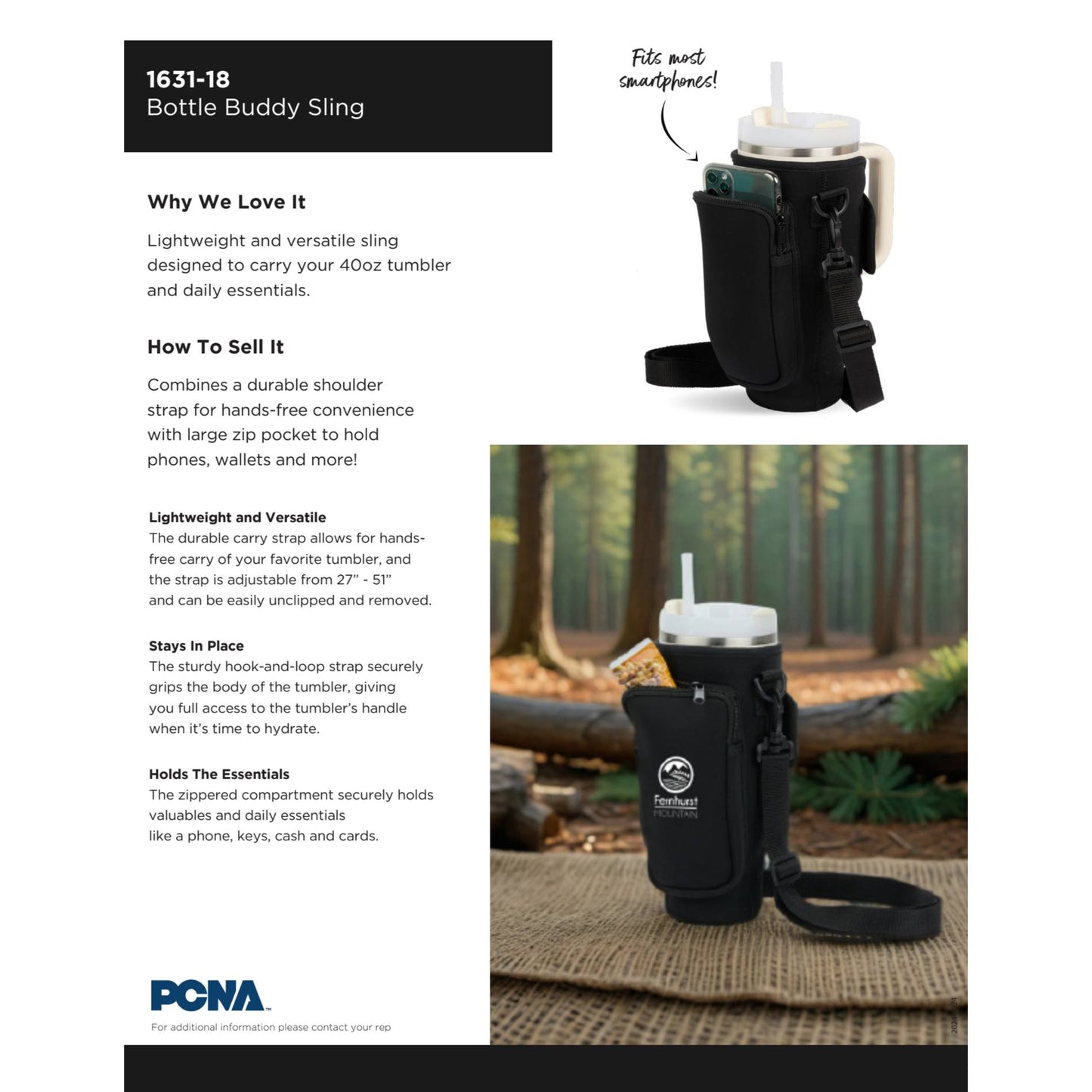Black Bottle Buddy Sling