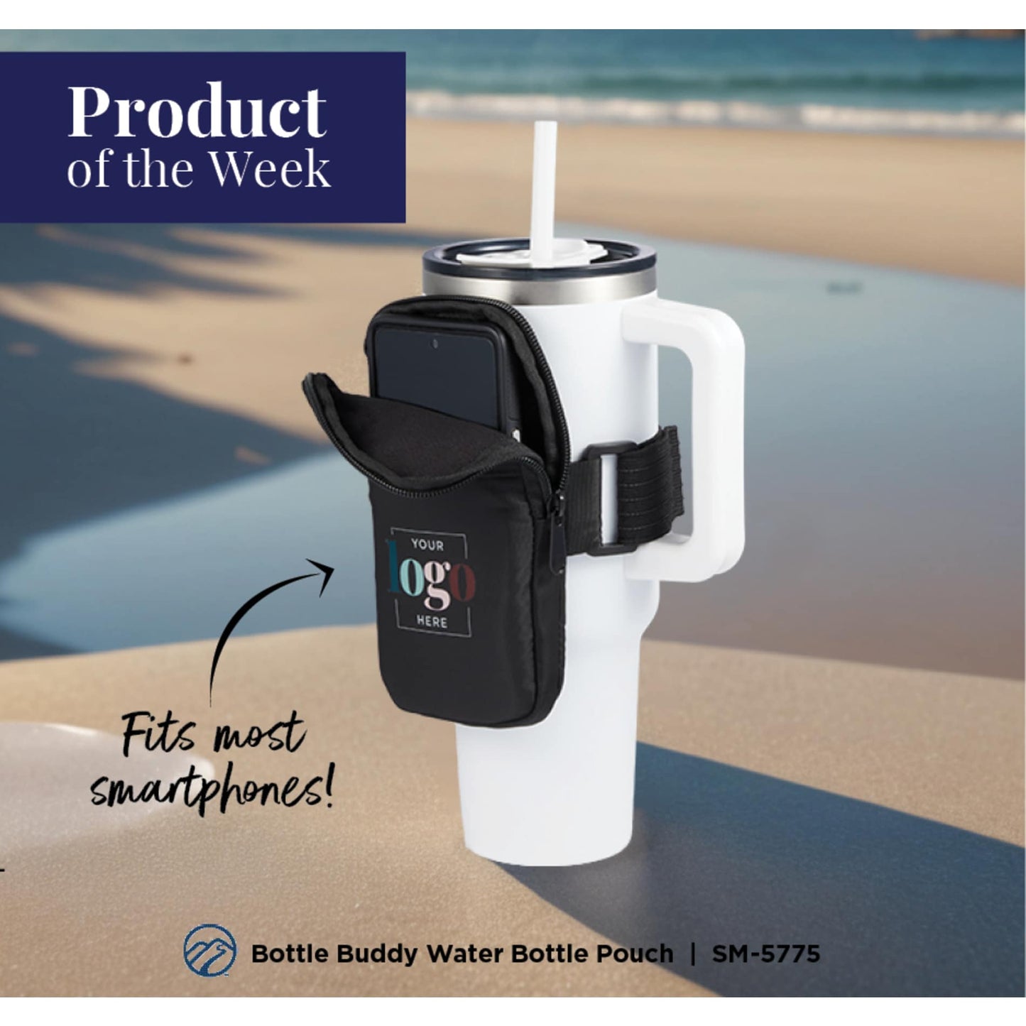 Black Bottle Buddy Water Bottle Pouch