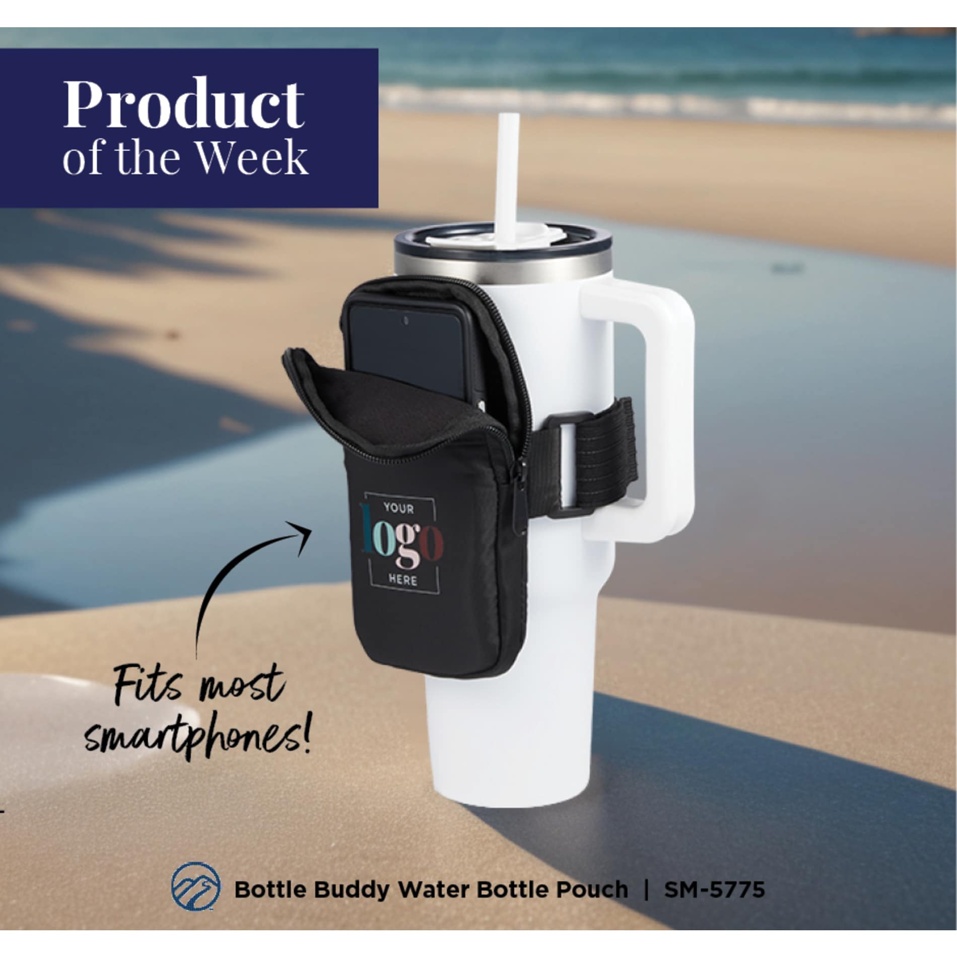 Black Bottle Buddy Water Bottle Pouch