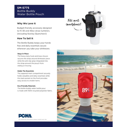 Black Bottle Buddy Water Bottle Pouch