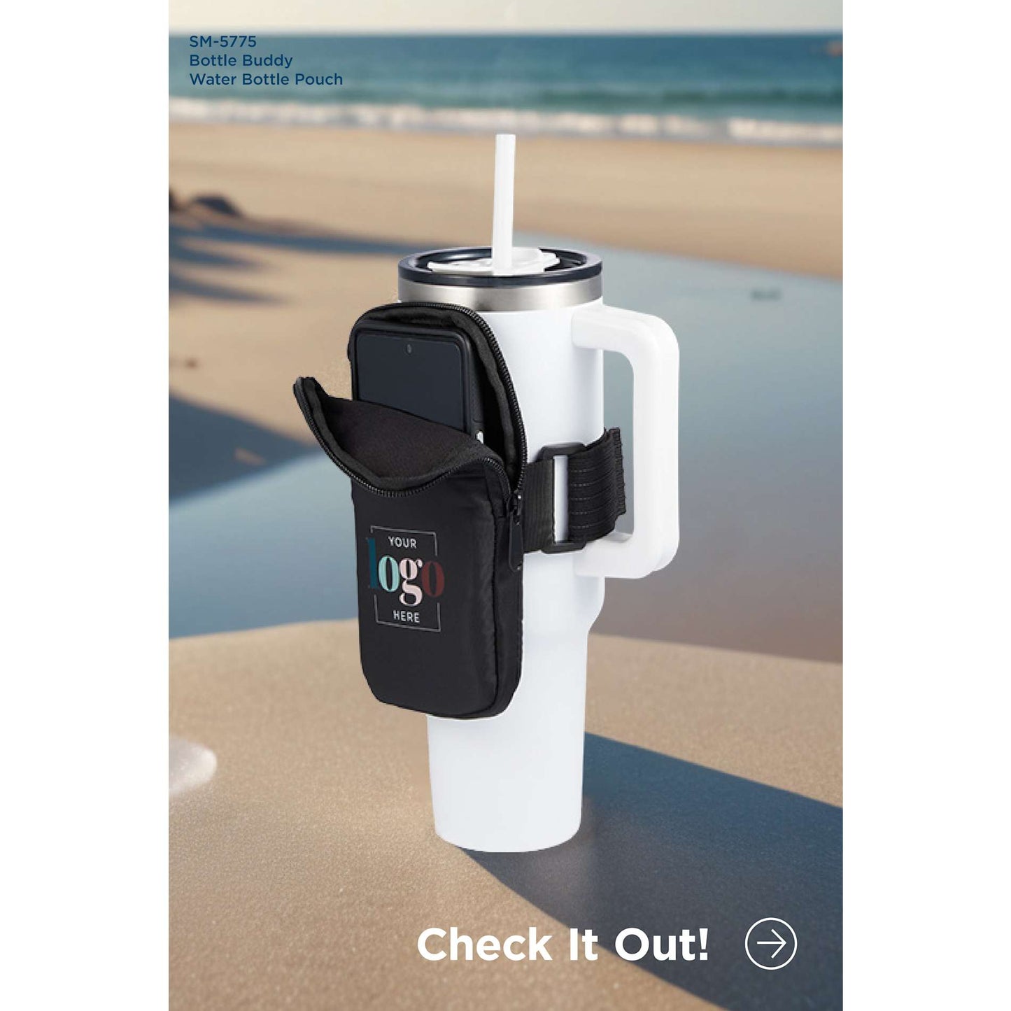 Black Bottle Buddy Water Bottle Pouch